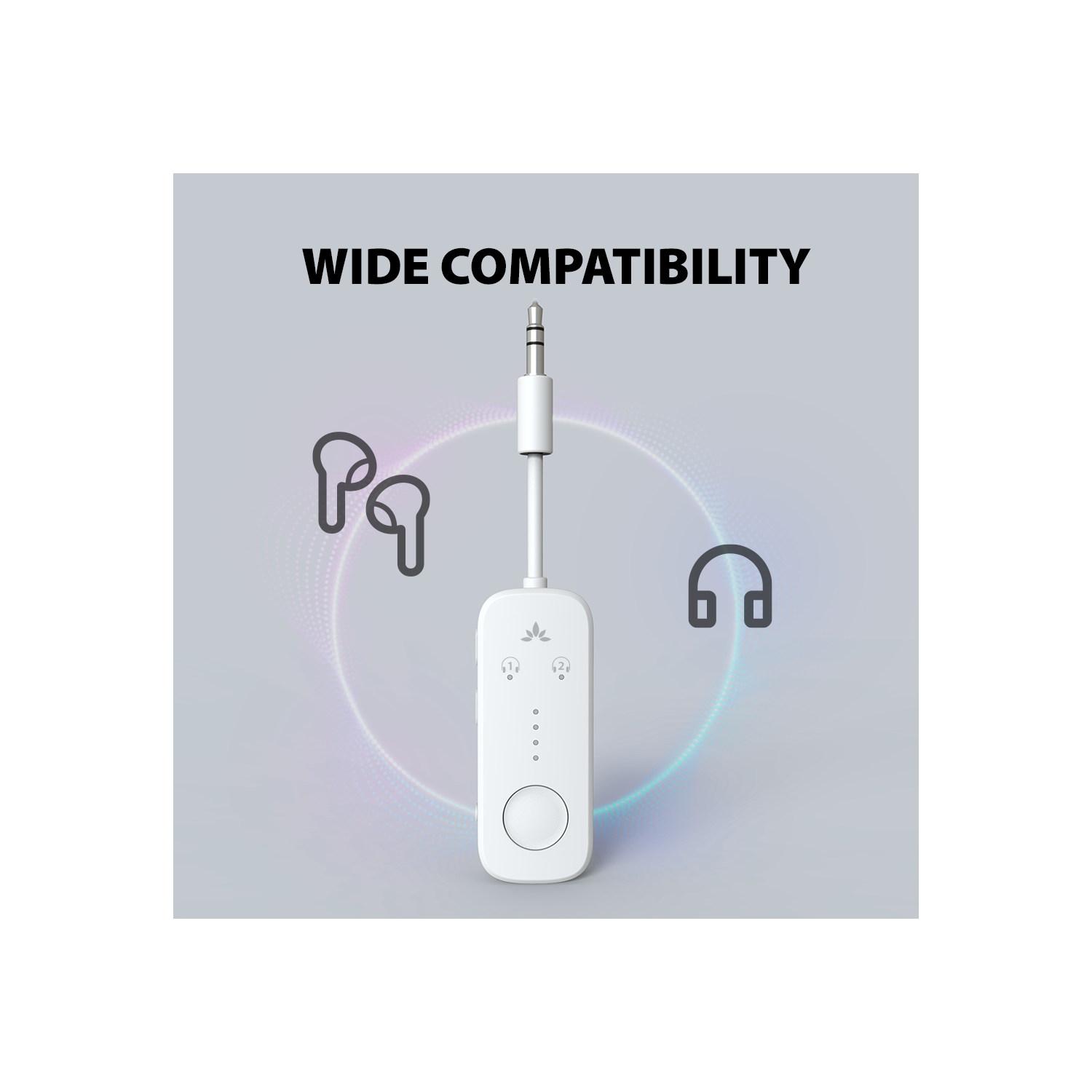 Avantree Relay - Premium Airplane Bluetooth 5.3 Adapter for All Headphones, apt-X Low Latency, Supports 2 Headphones or AirPods, Wireless Audio