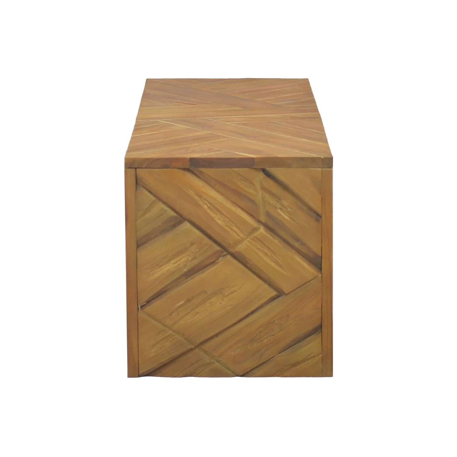 vidaXL TV Stand 43.3"x13.8"x14.2" Solid Teak Wood