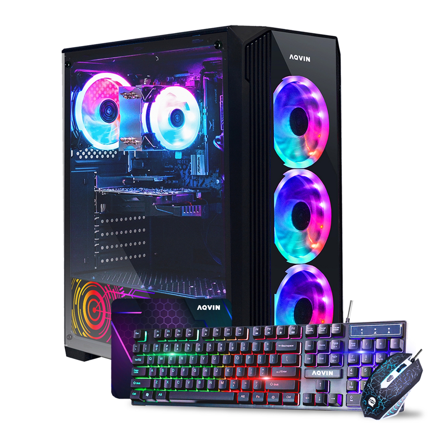 Ordinateur de jeu tour AQVIN ZForce - Carte graphique GeForce RTX 3050 6 Go de NVIDIA