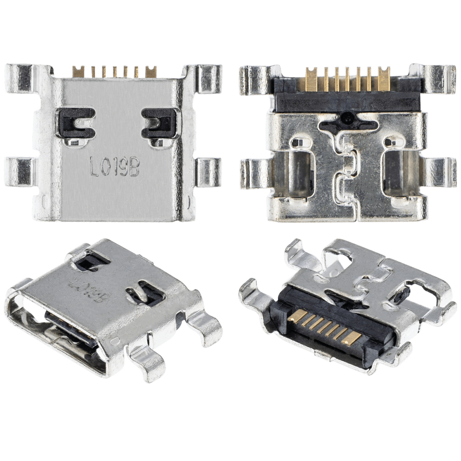 Replacement Charging port soldering required - 07 Pin - Micro B - 4 Anchor Points