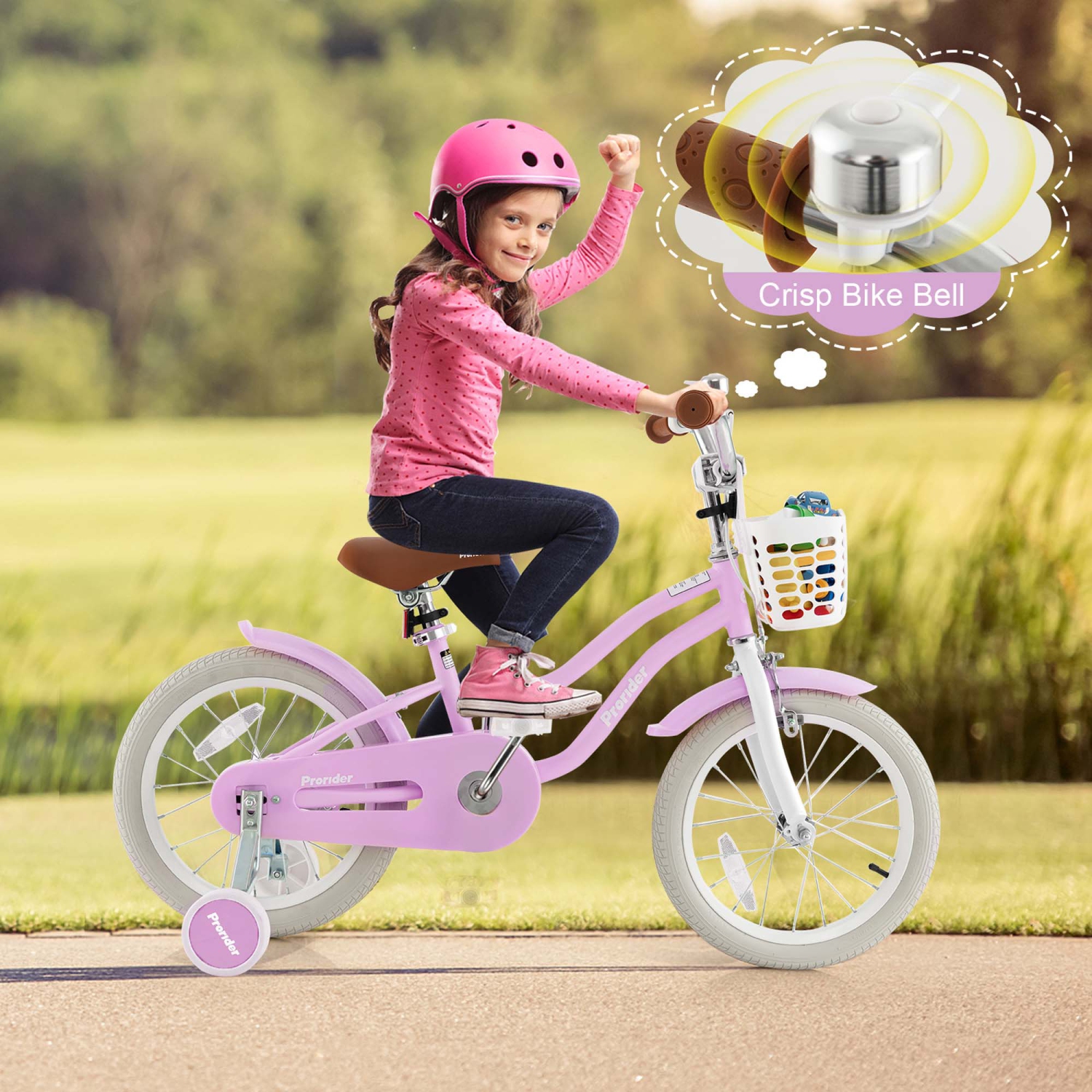 Costway 16" Kids Bike Toddler Adjustable Bicycle withTraining Wheel for 4-7 Years Old Girl