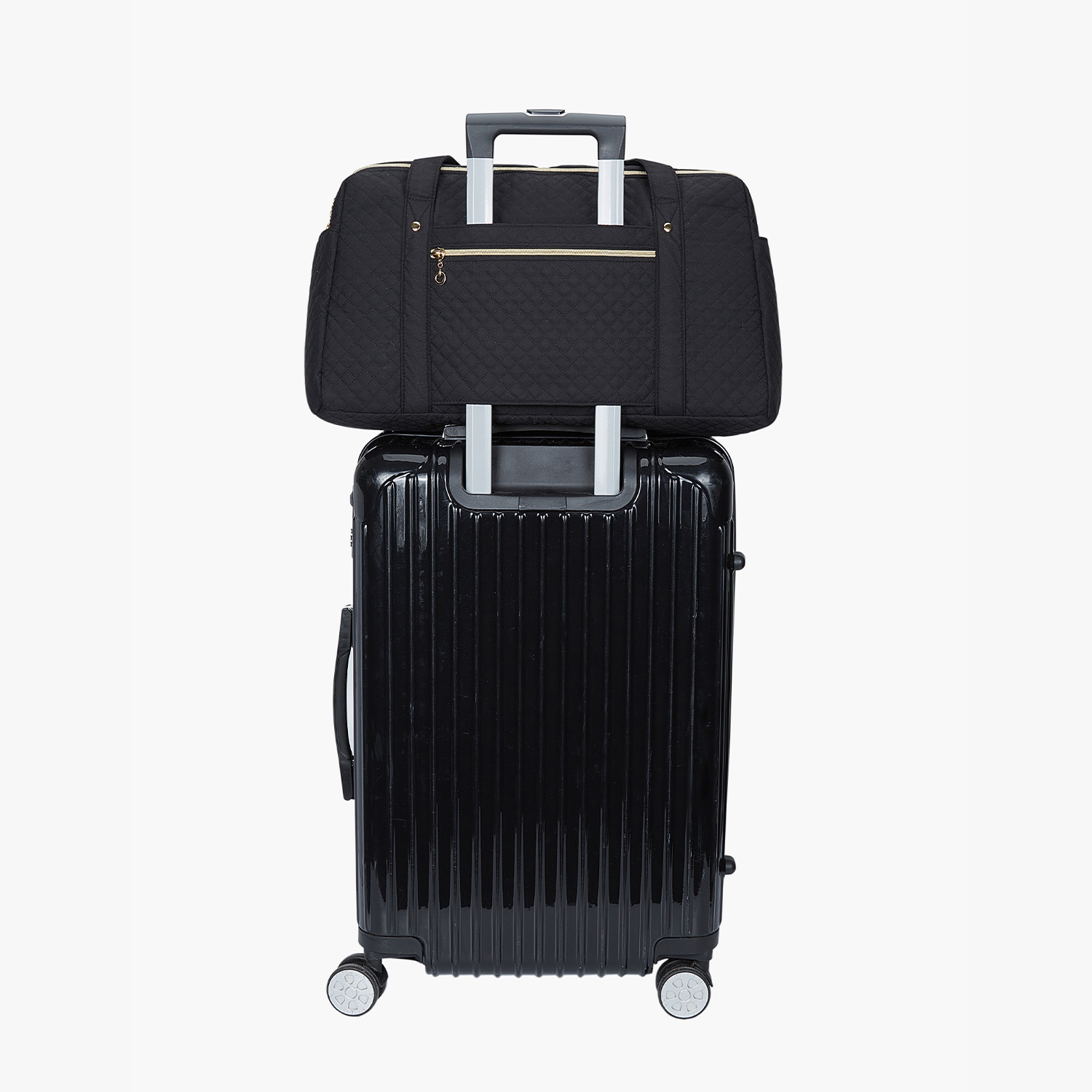 Bagsmart Weekender Overnight Bag Large carry on bag With Shoe Bag Black