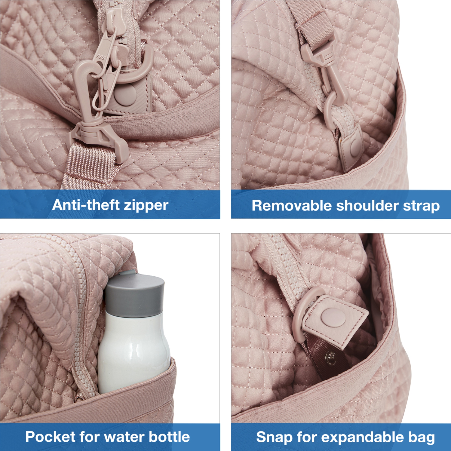 Bagsmart Travel Sport Duffle Bag Carry On Bag Pink