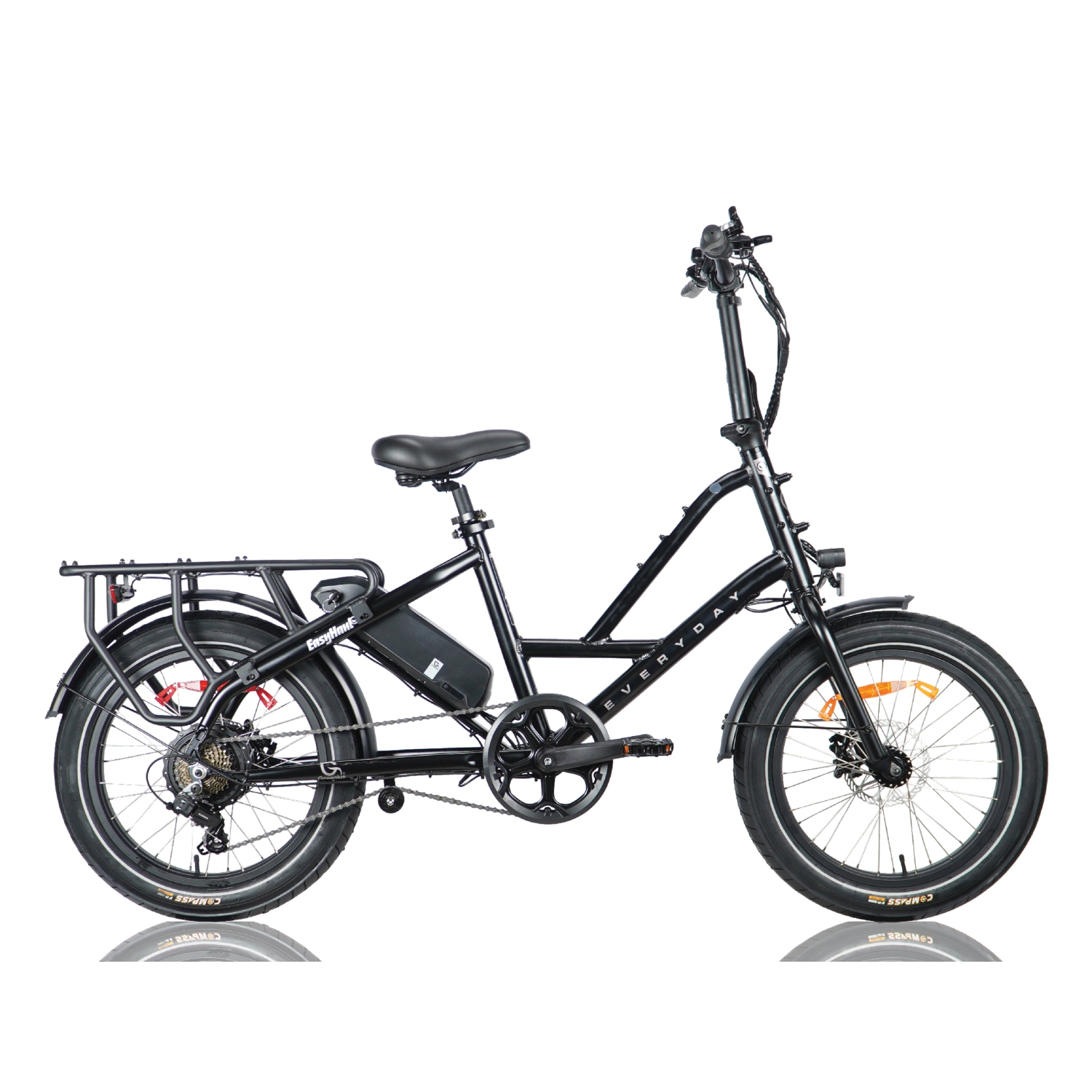 Open Box - EasyHaul by Everyday® Mint-Condition Step-Through Foldable Electric Cargo Bike, Short Tail