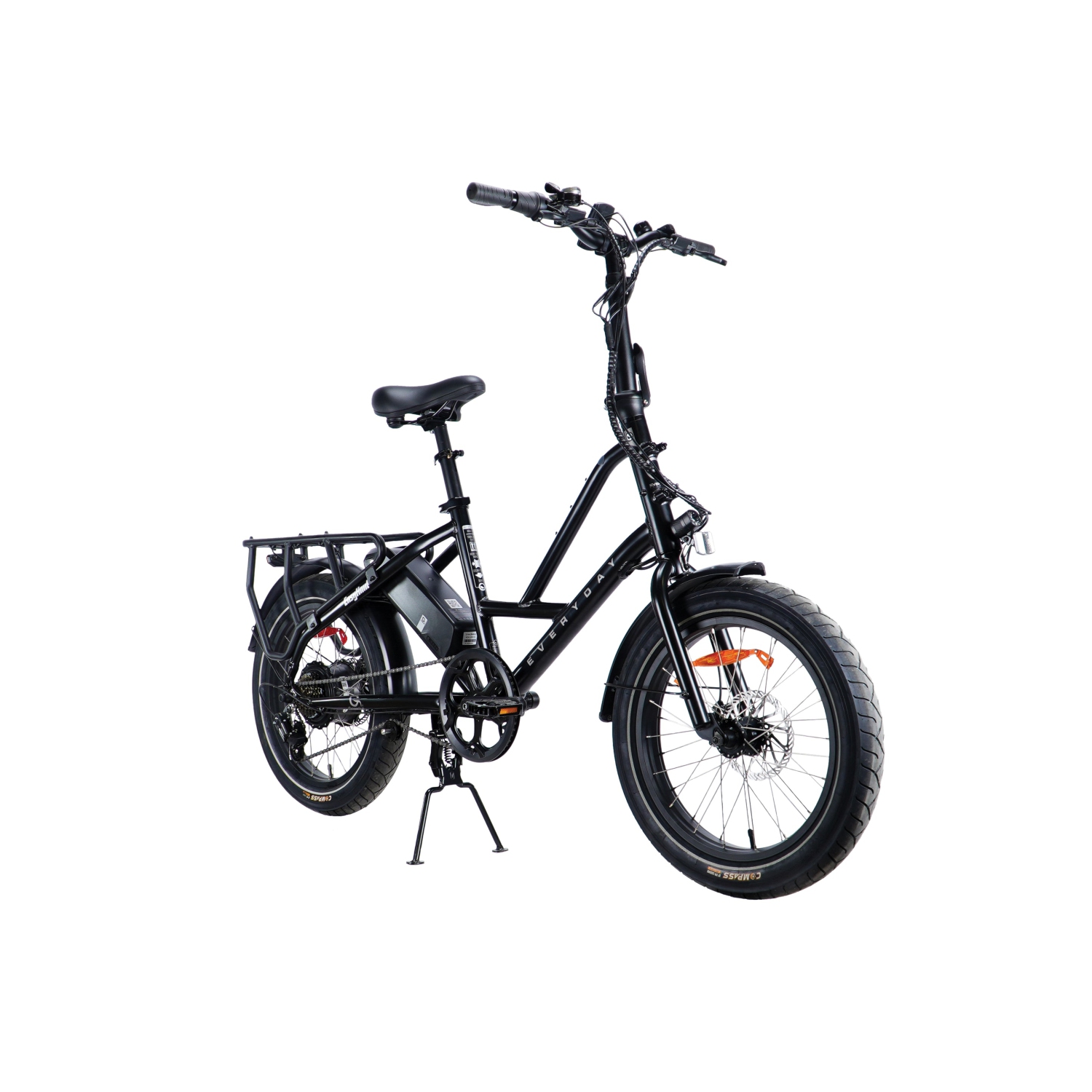 Open Box - EasyHaul by Everyday® Mint-Condition Step-Through Foldable Electric Cargo Bike, Short Tail