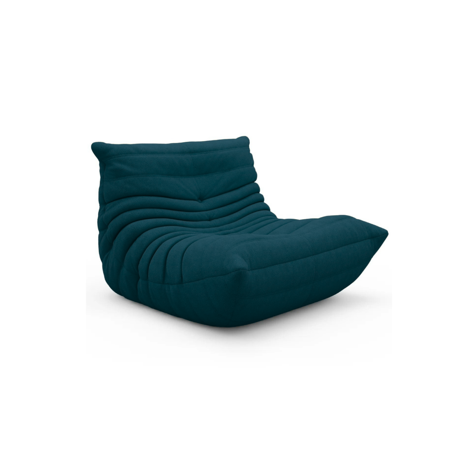 Fauteuil poire et sofa long LivinVeluris - Vert minuit