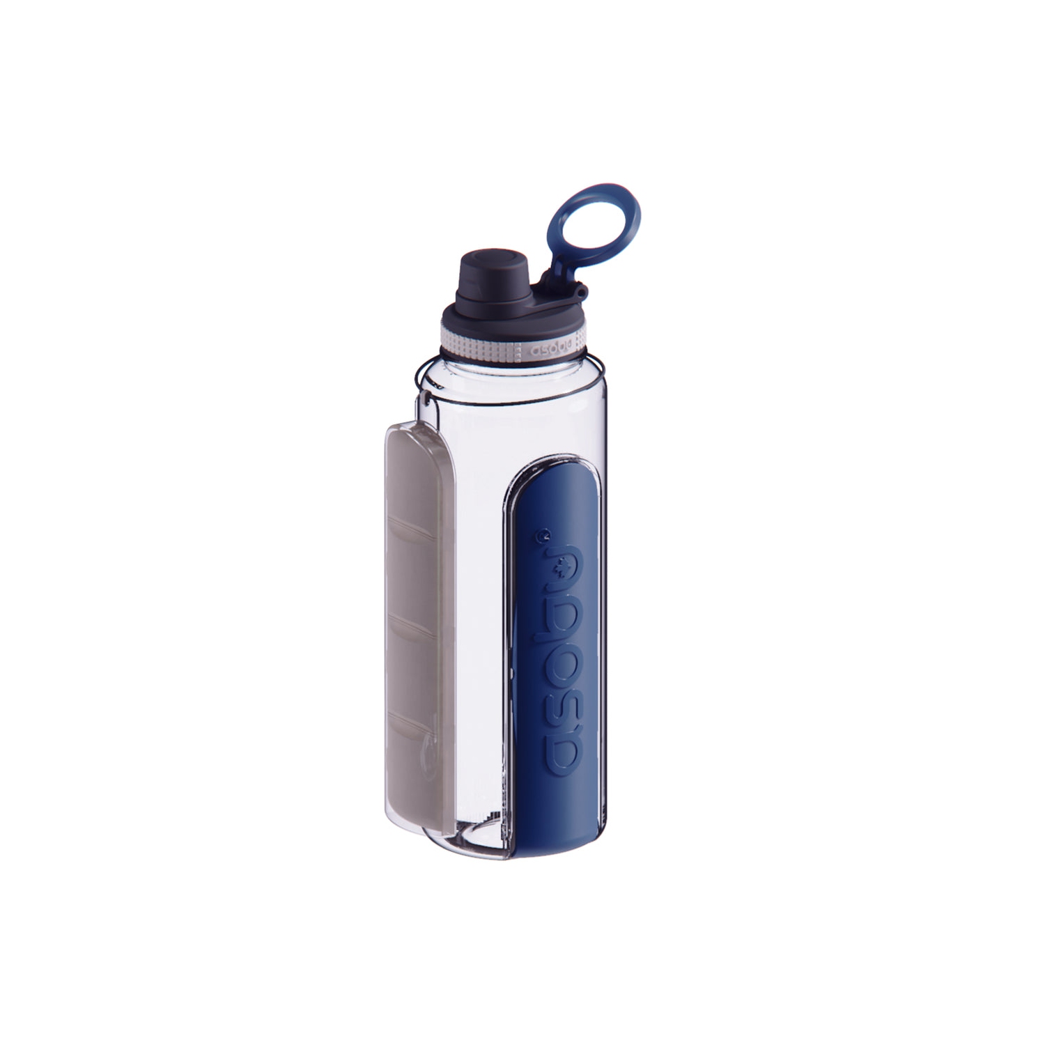 Asobu Electrolyte Large Sports Water Bottle with Interchangeable Packet and Pill Storage Compartments