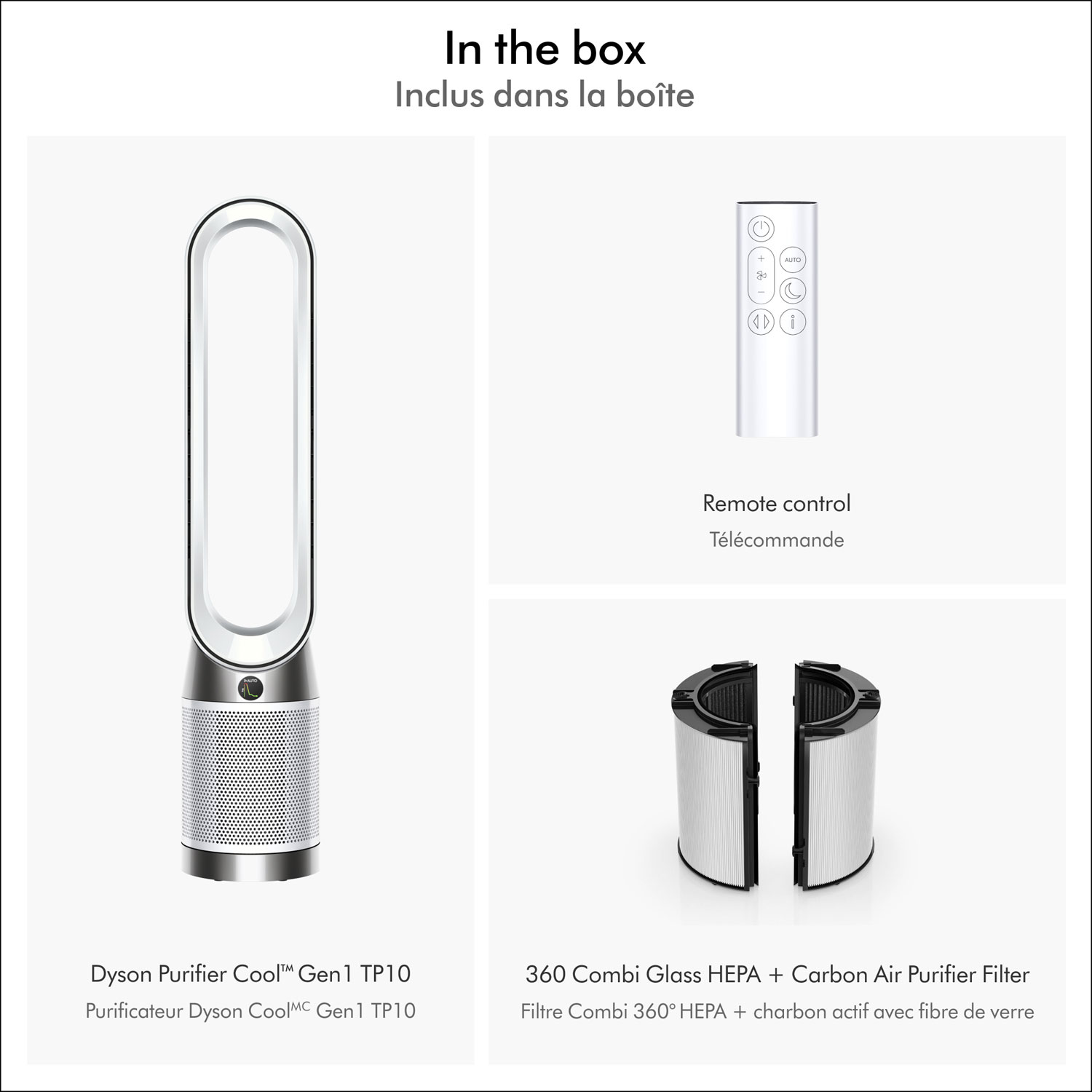Dyson TP10 Cool Gen1 Air Purifier & Fan with HEPA Filter - White