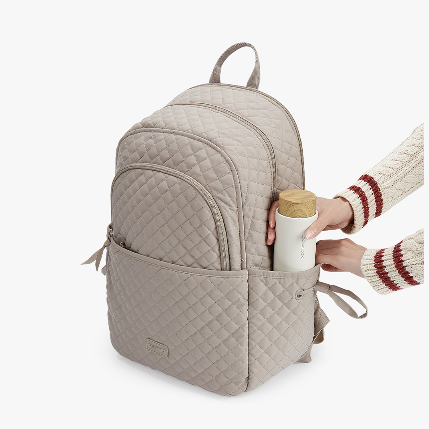 Bagsmart The Wanderland Bonchemin 15.6 Inch Campus Backpack Solid Grey