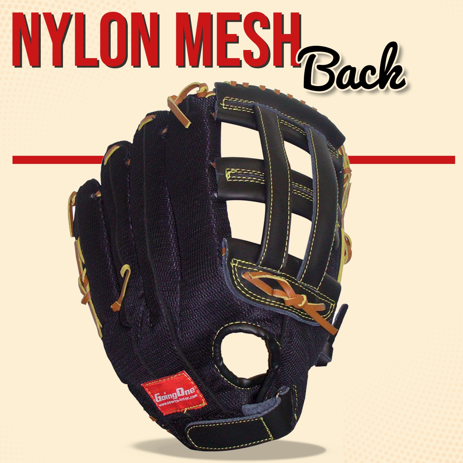 Going One Baseball Softball Glove - Infield and Outfield Mitt for Adults, Youth and Kids, Left and Right Hand Throw