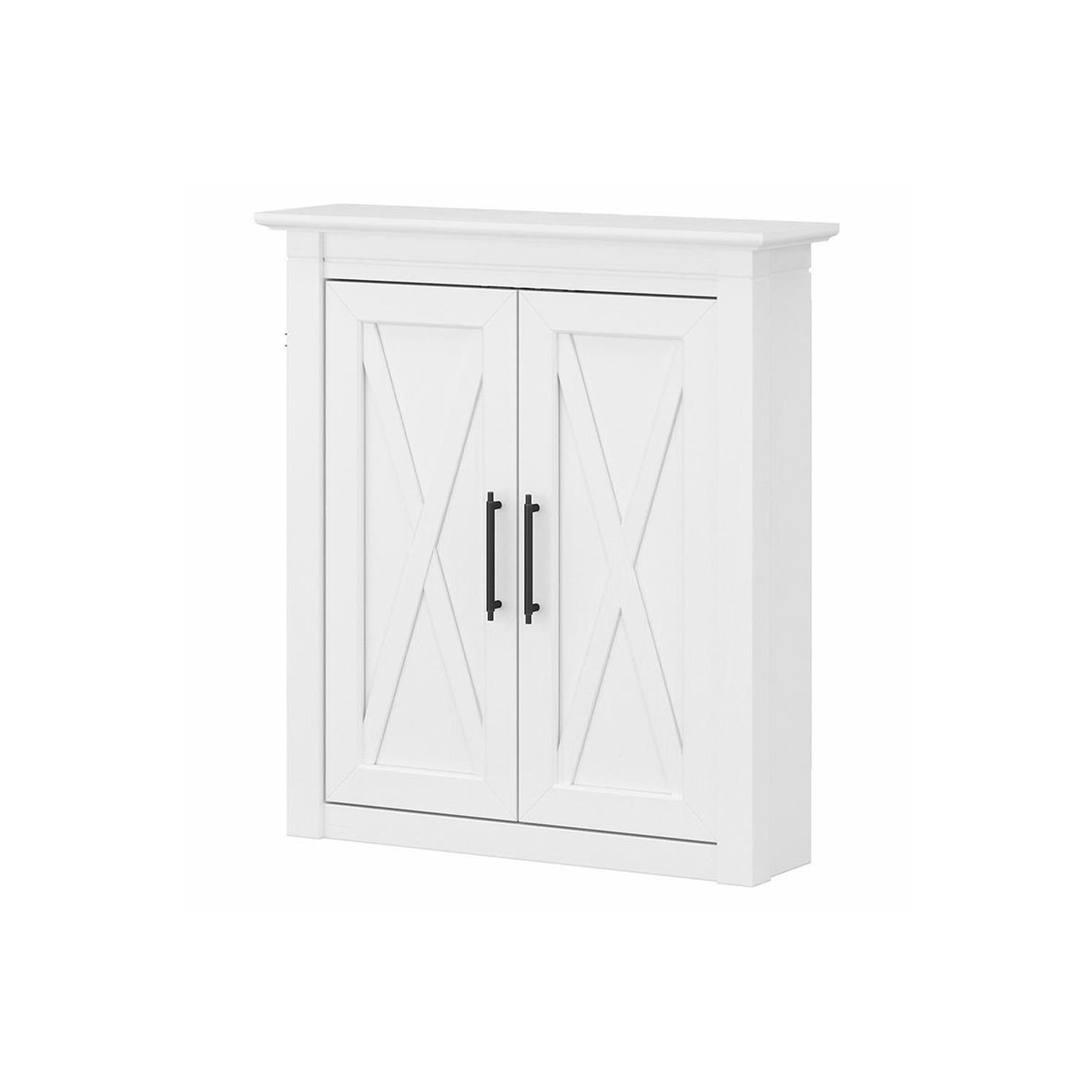 Key West Bathroom Wall Cabinet with Doors in White Ash - Engineered Wood