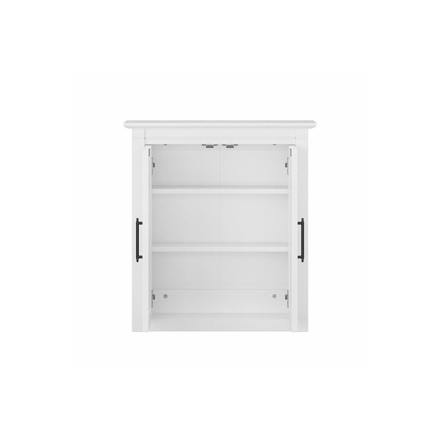 Key West Bathroom Wall Cabinet with Doors in White Ash - Engineered Wood