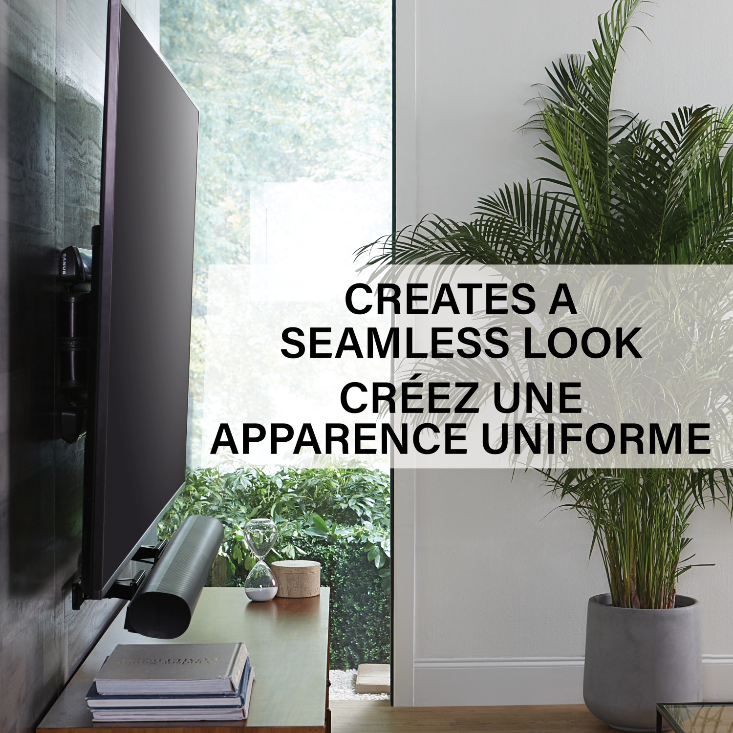 Support extensible pour barre de son de Sanus pour barre de son Arc de Sonos - Noir