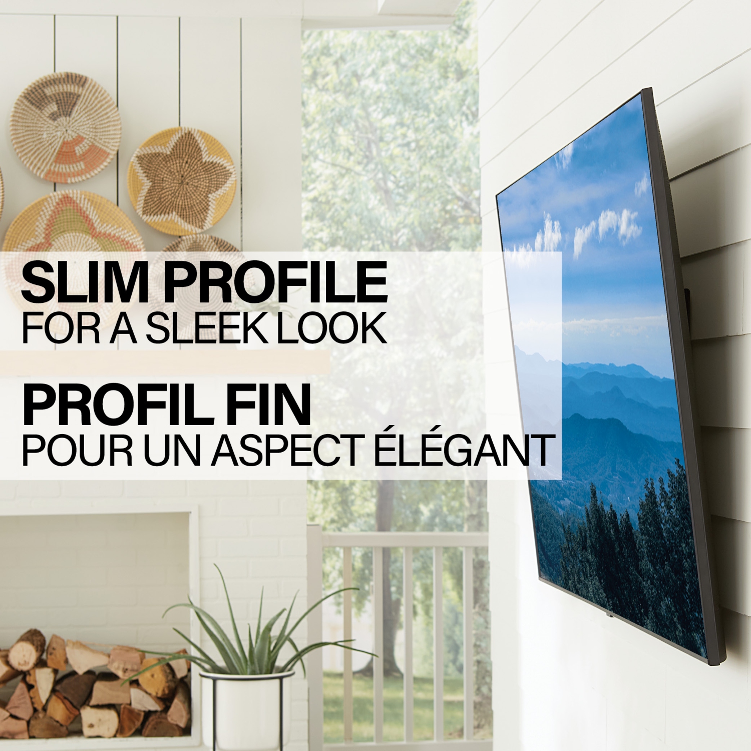 Support mural inclinable d'extérieur de Sanus pour téléviseur de 37 à 95 po