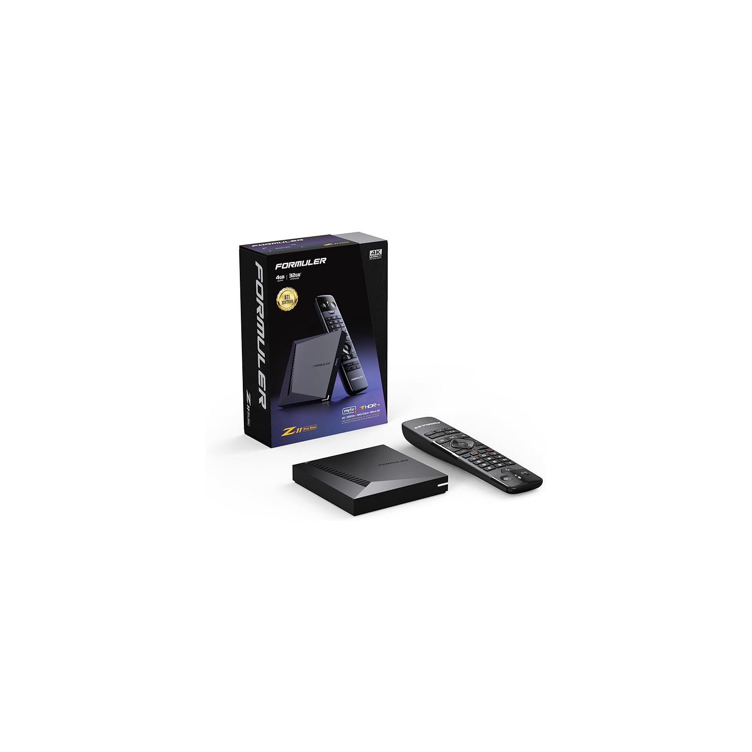 Formuler Z11 Pro Max Android 11 Wireless AX 2x2 Gigabit LAN 4GB Ram 32GB ROM 4K with Bluetooth BT1 Remote Control Edition