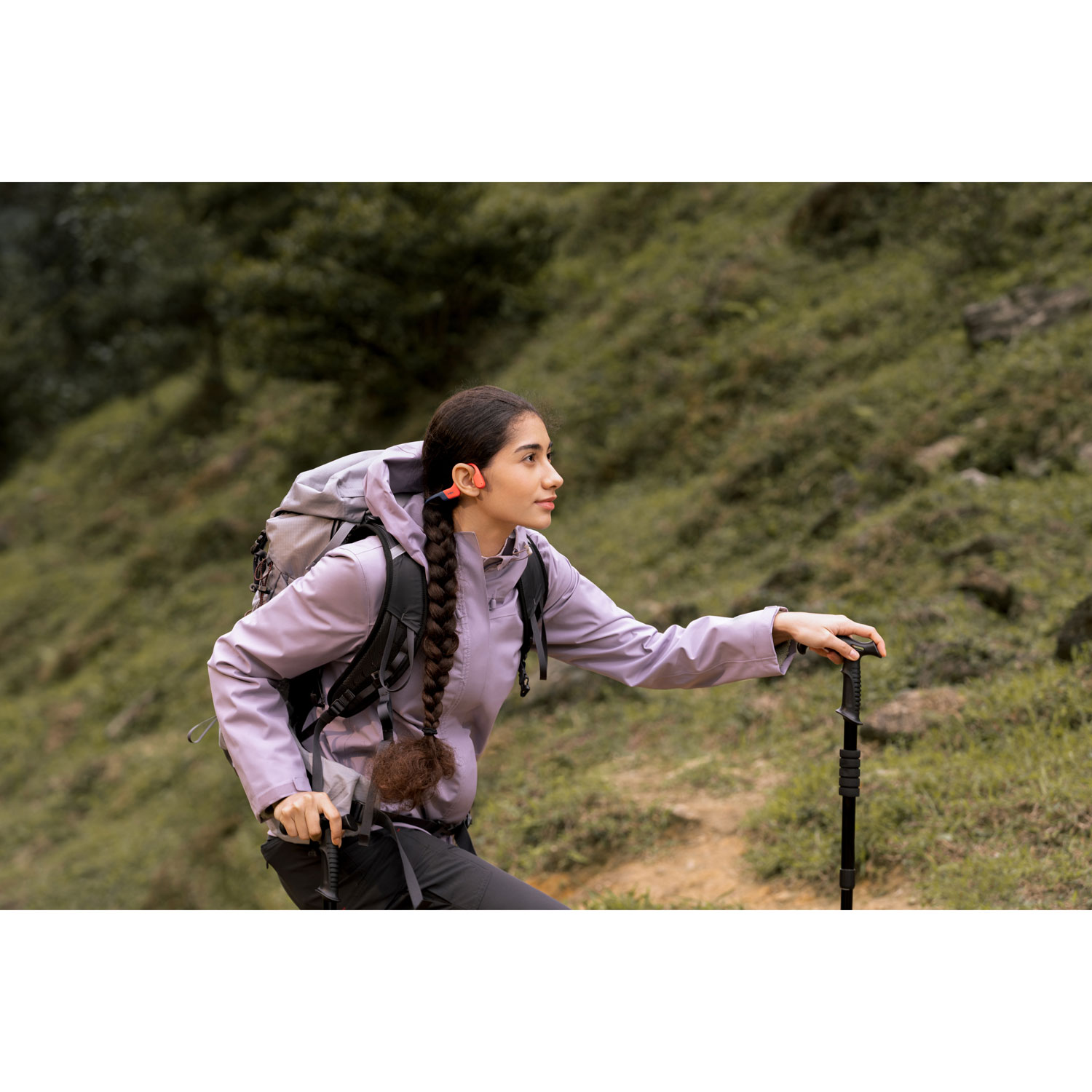 Écouteurs Bluetooth étanches à oreilles libres et à conduction osseuse OpenSwim Pro de Shokz - Rouge