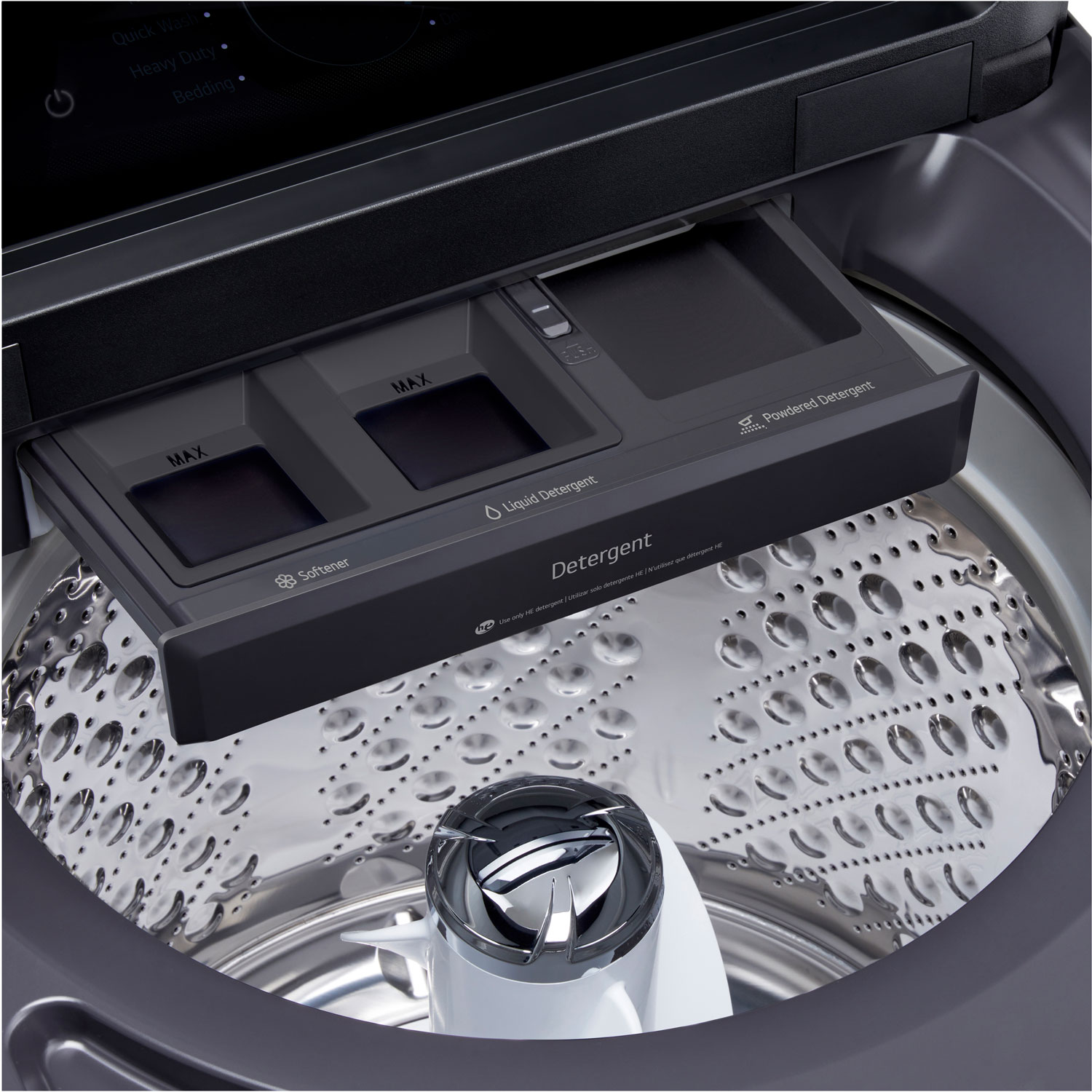 Laveuse à chargement par le haut haute efficacité de 6,1 pi³ de LG - Noir mat