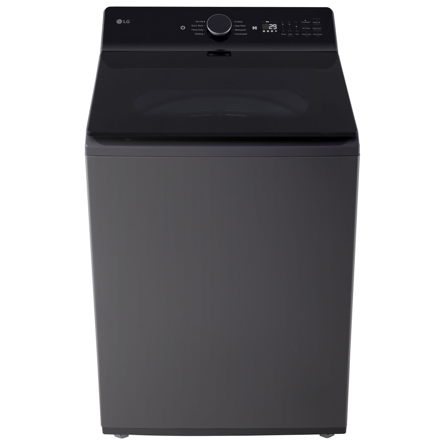 Laveuse à chargement par le haut haute efficacité de 6,1 pi³ de LG - Noir mat