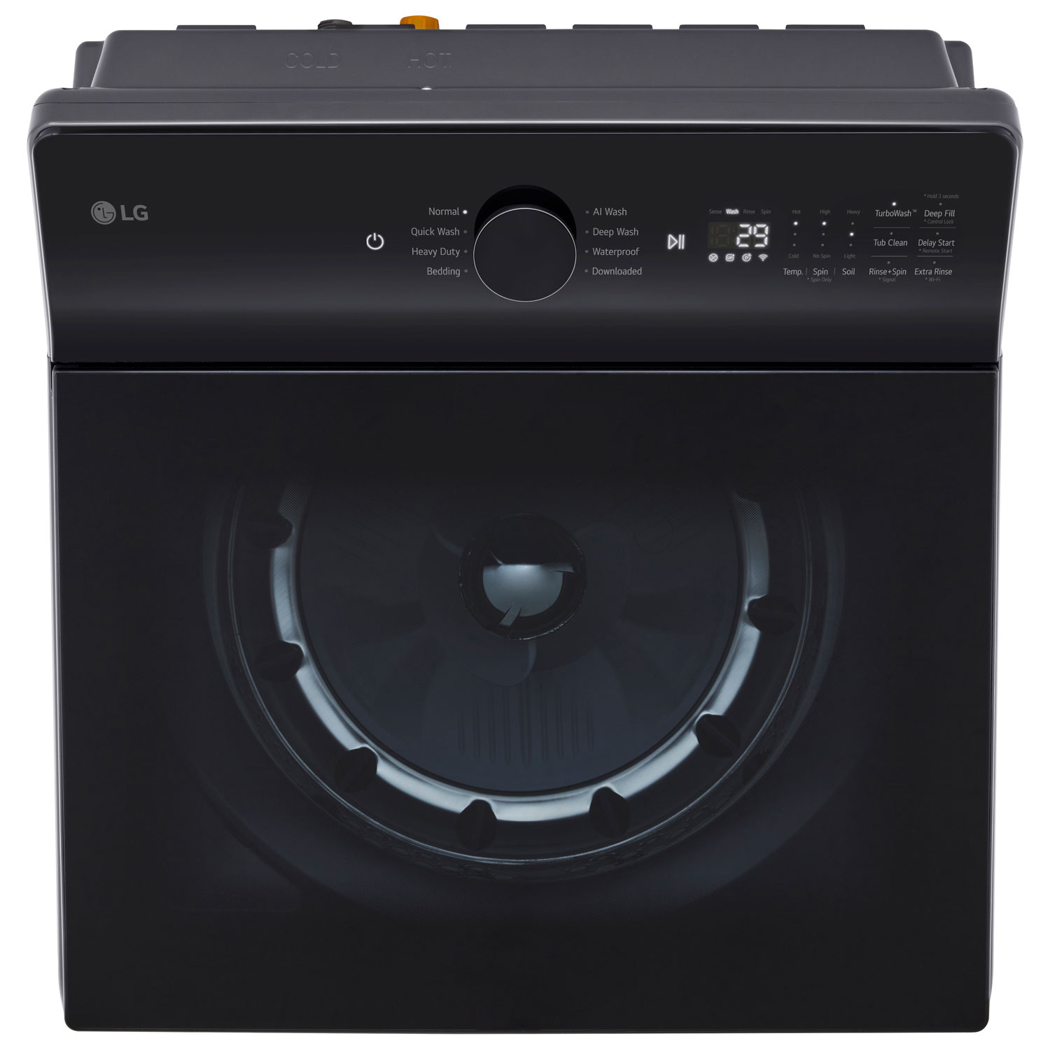 Laveuse à chargement par le haut haute efficacité de 6,1 pi³ de LG - Noir mat