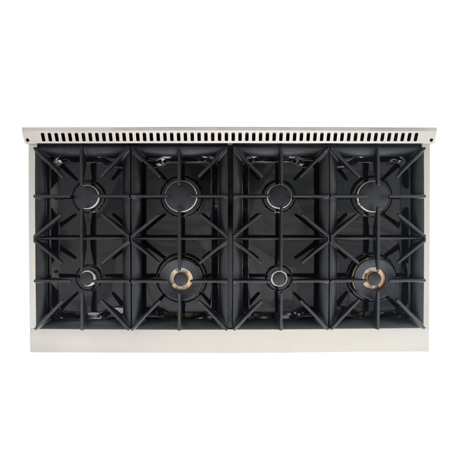 Cuisinière biénergie de 48&nbsp;po à 8 brûleurs et 2 fours Professional de KUCHT pour gaz naturel en pierre précieuse avec thermostat Kucht Horus