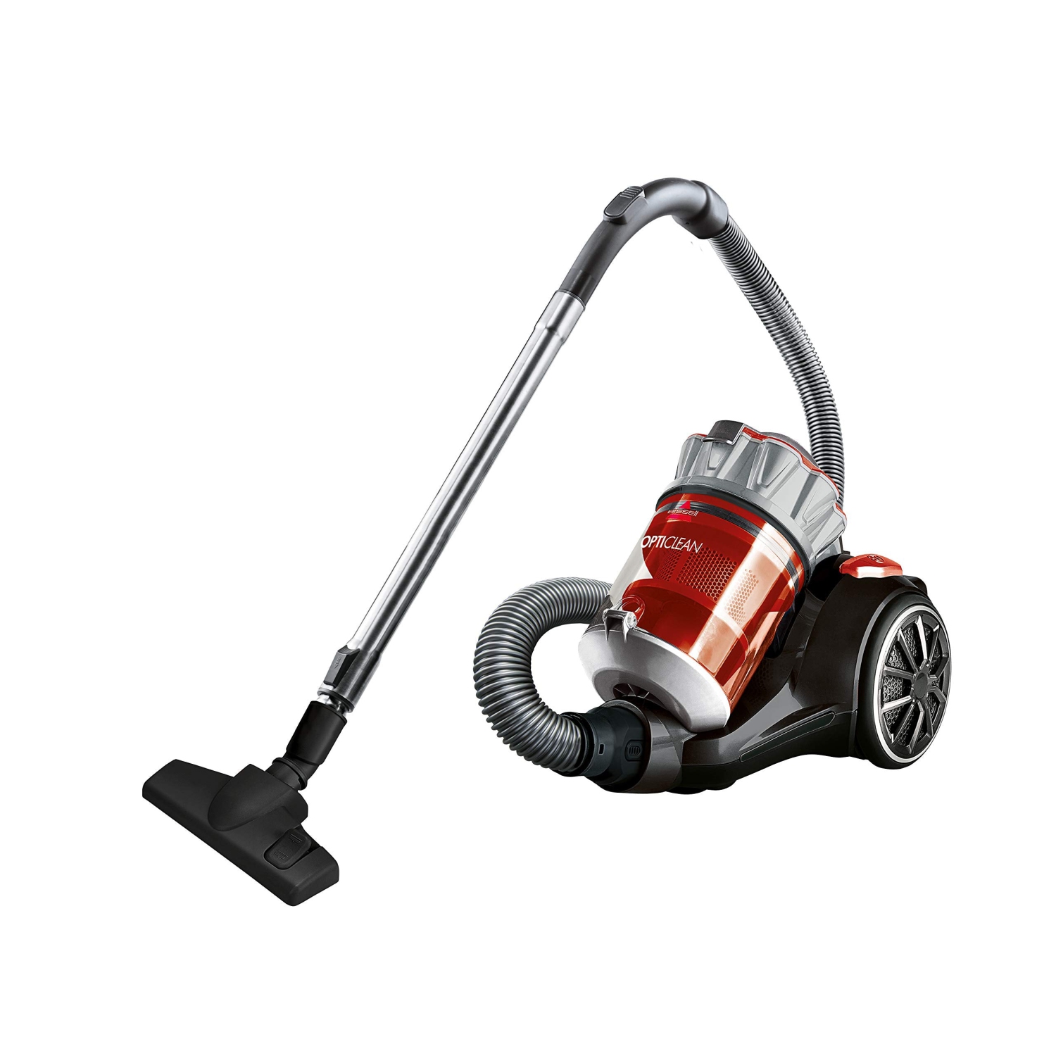 Bissell 1547E OptiClean Multi-Cyclonic Bagless Canister Vacuum, Red