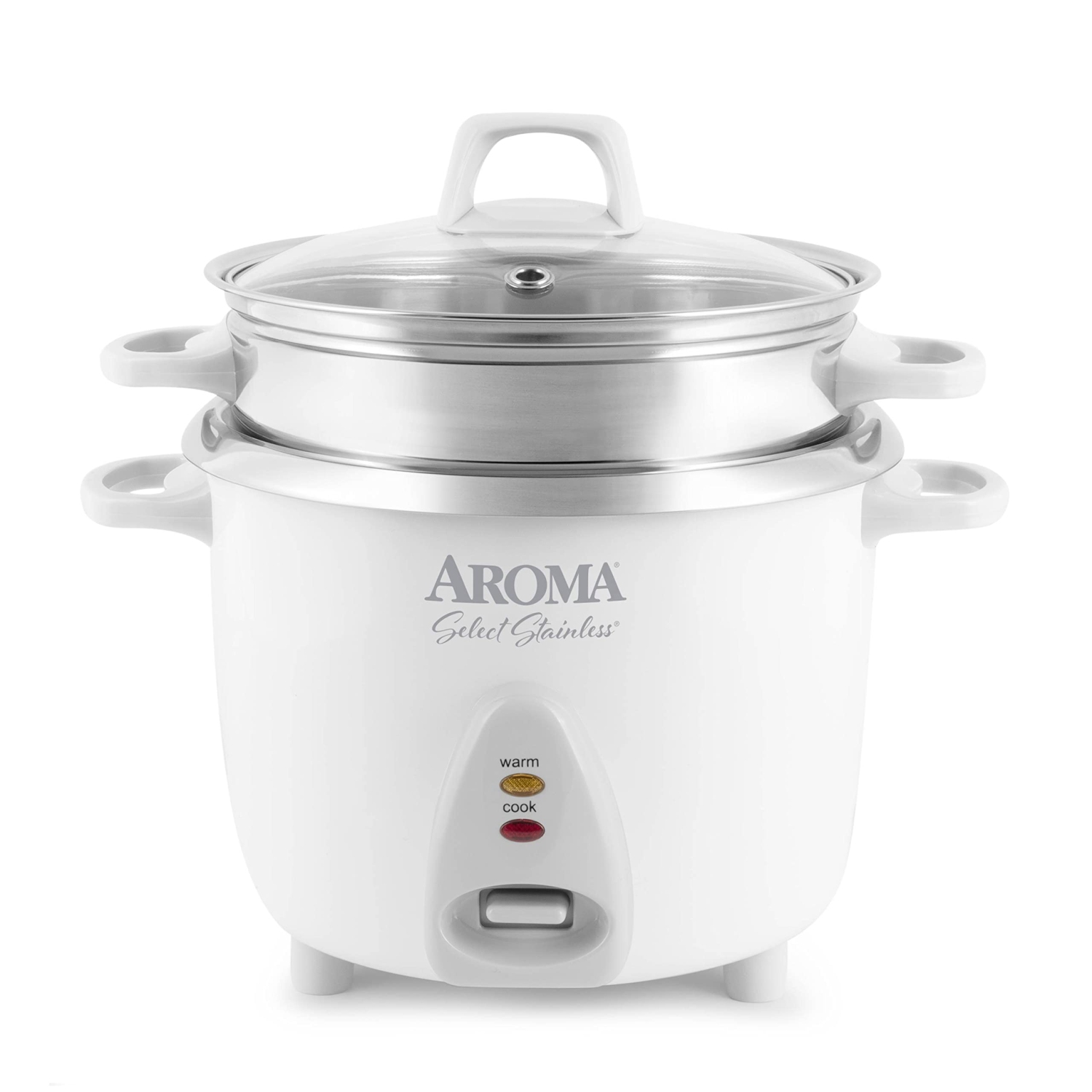 Aroma Housewares 14-Cup / 3Qt. Select Stainless Pot-Style Rice Cooker, & Food Steamer, (ARC-757-1SG)