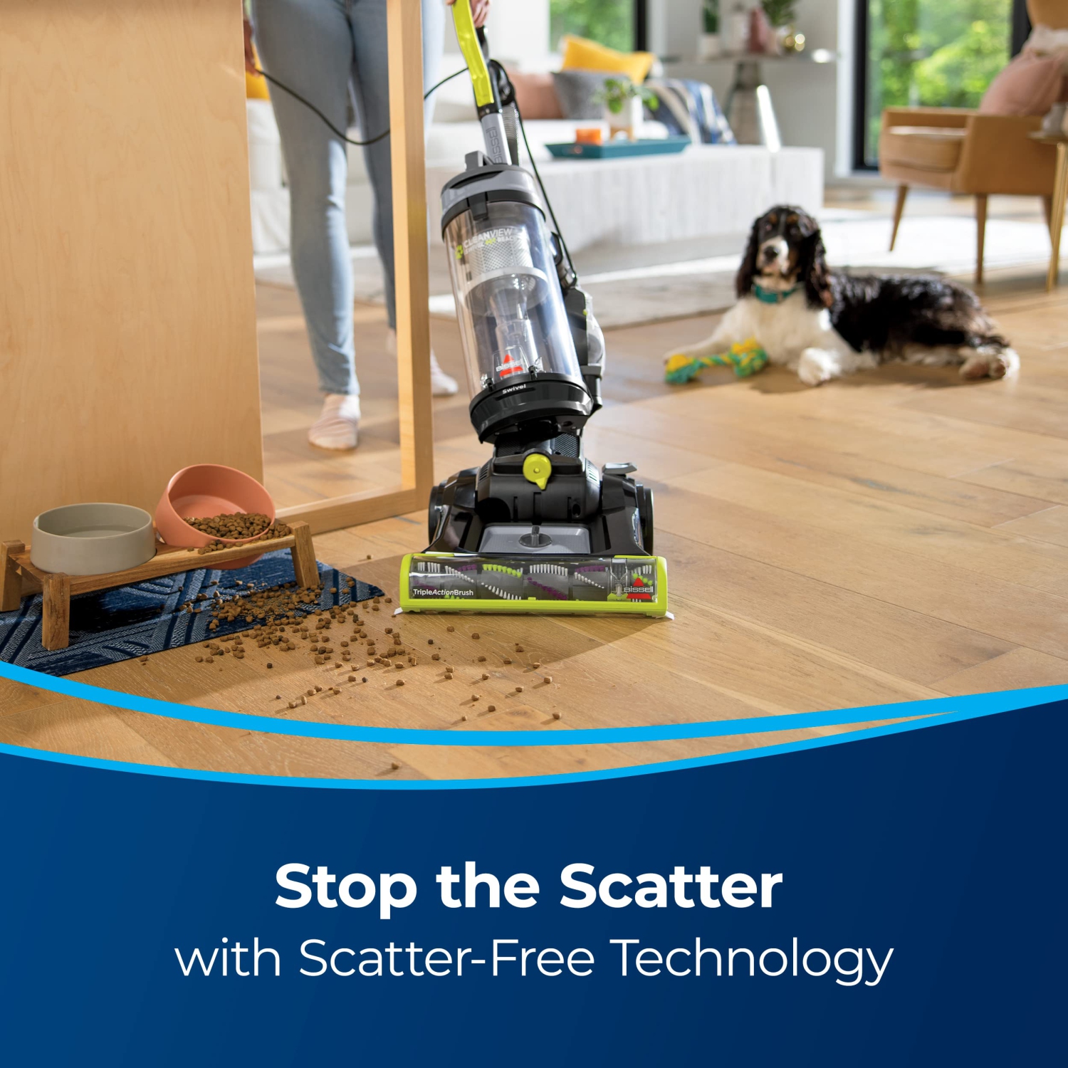 Aspirateur BISSELL® CleanView® Swivel Pet Reach pleine grandeur, avec lance à dégagement rapide et direction pivotante, 3198&nbsp;B , g.