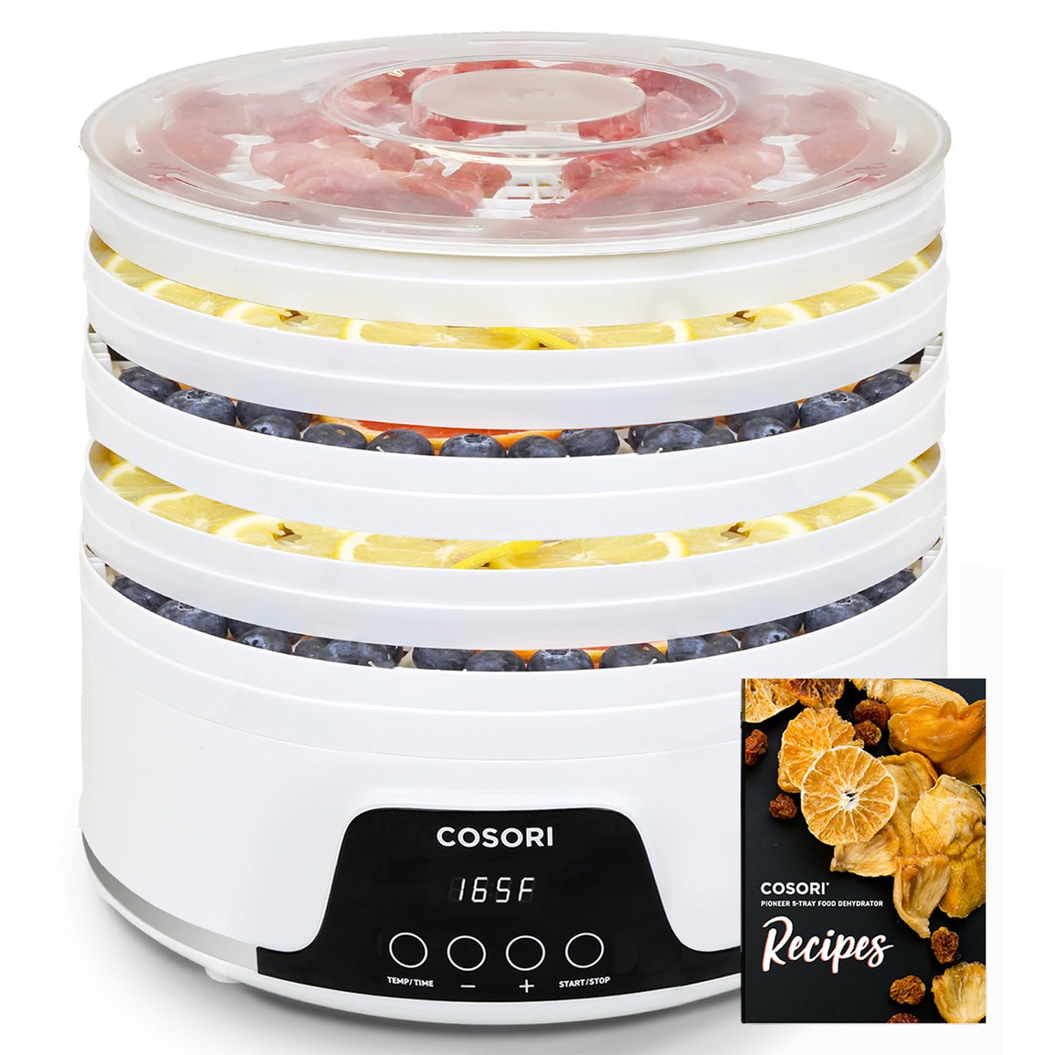 Déshydrateur d'aliments COSORI, cuisson silencieuse, minuterie de 48H h, contrôle de la température, pour les fruits, viande, gâteries pour chiens,