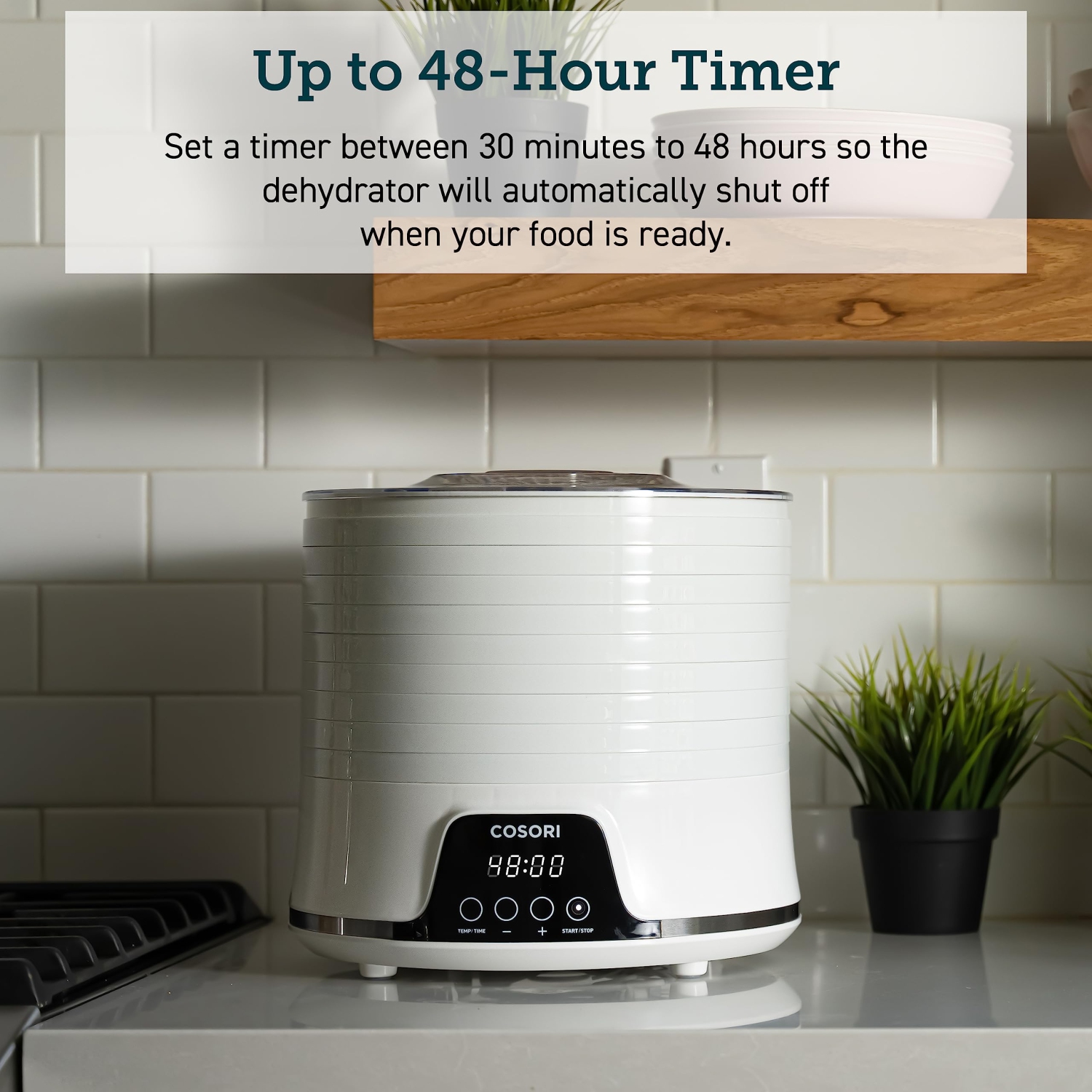 Déshydrateur d'aliments COSORI, cuisson silencieuse, minuterie de 48H h, contrôle de la température, pour les fruits, viande, gâteries pour chiens,