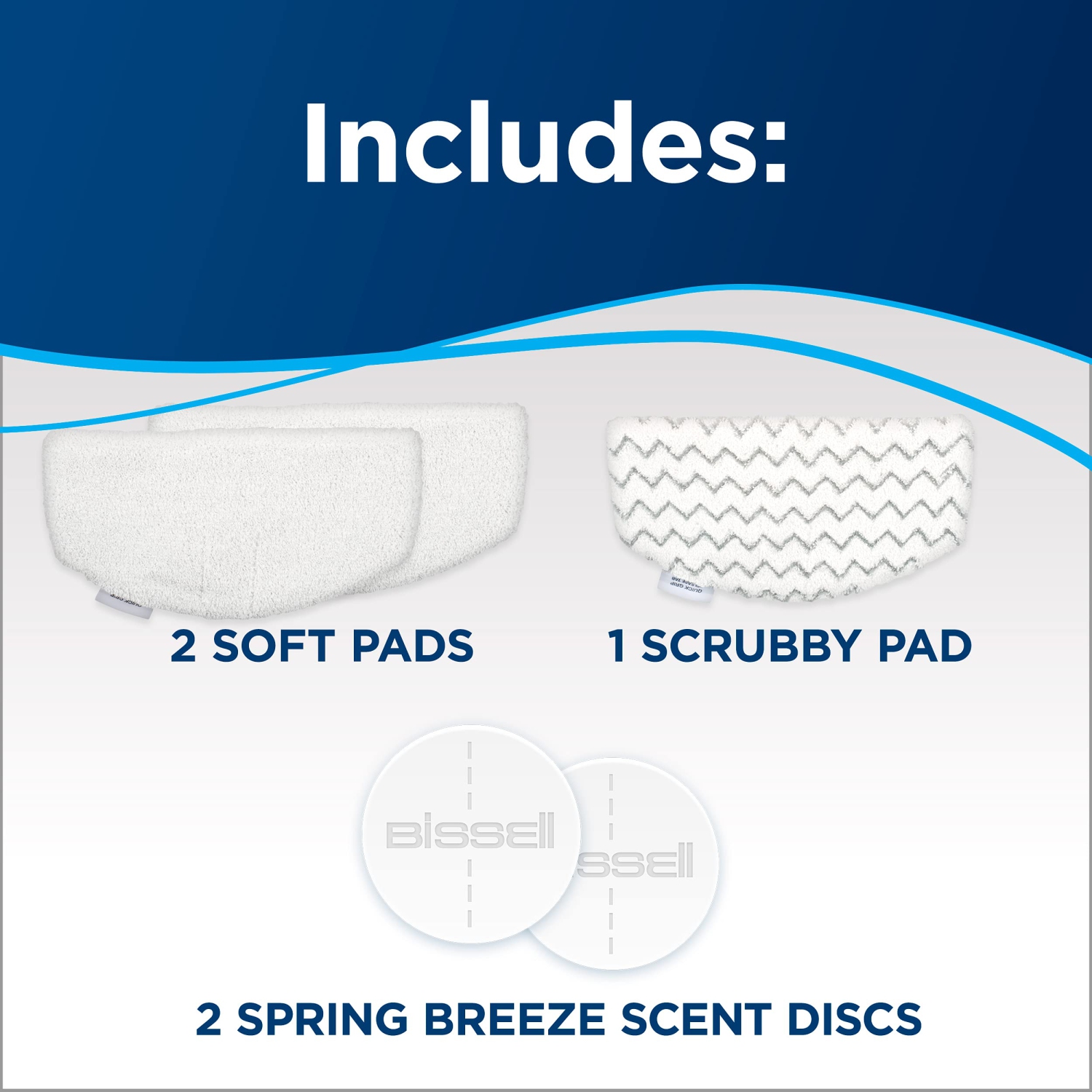 BISSELL - Steam Mops - PowerSteamer Deluxe - With detachable SpotBoost Brush - Includes 2 Soft Pads and 1 Scrub Pad | ..