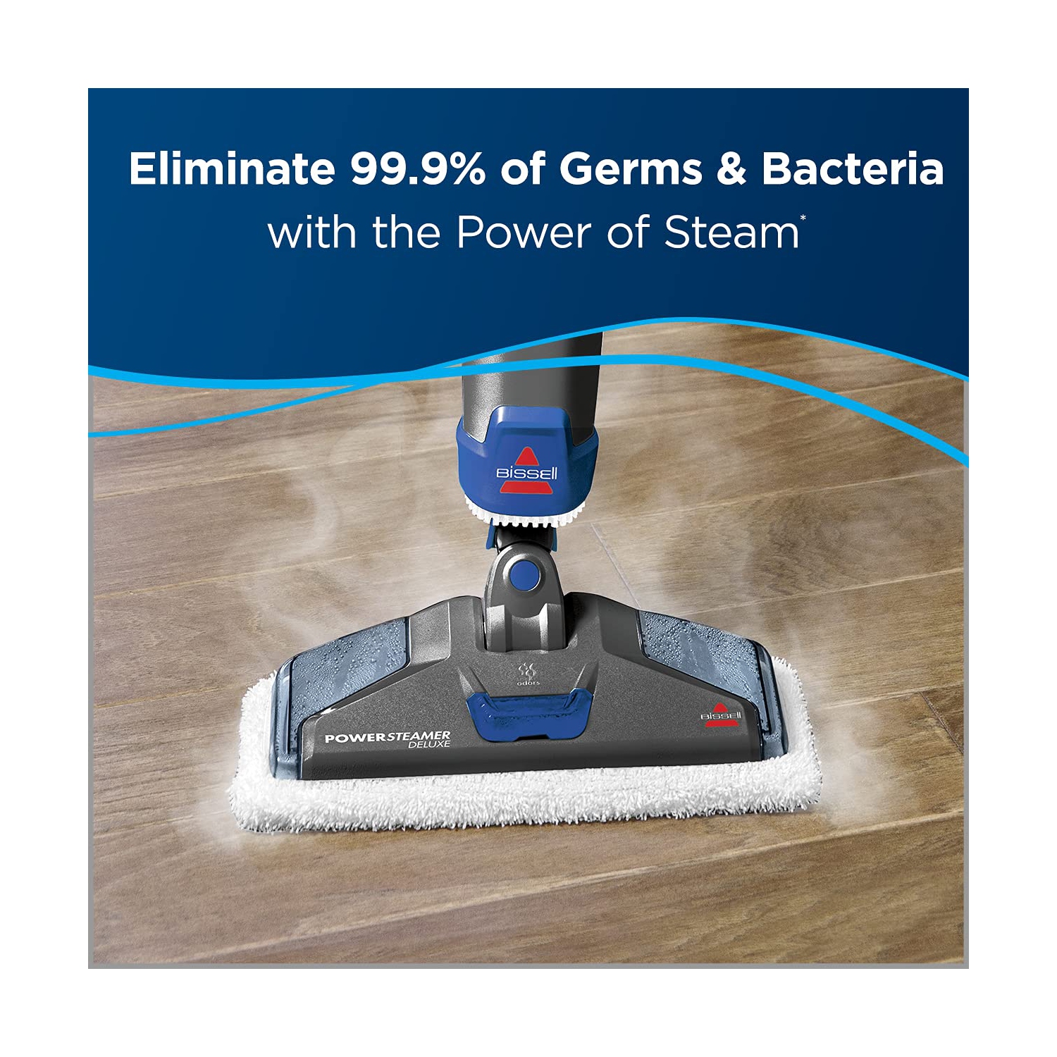 BISSELL - Steam Mops - PowerSteamer Deluxe - With detachable SpotBoost Brush - Includes 2 Soft Pads and 1 Scrub Pad | ..