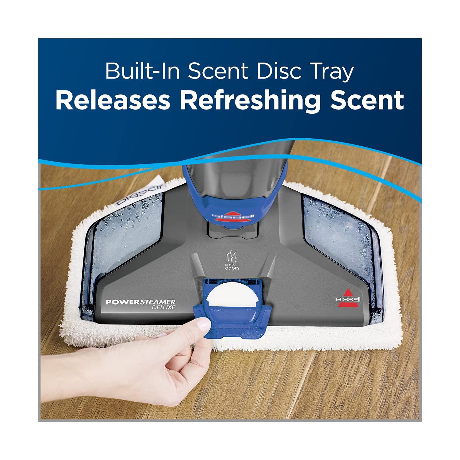 BISSELL - Steam Mops - PowerSteamer Deluxe - With detachable SpotBoost Brush - Includes 2 Soft Pads and 1 Scrub Pad | ..