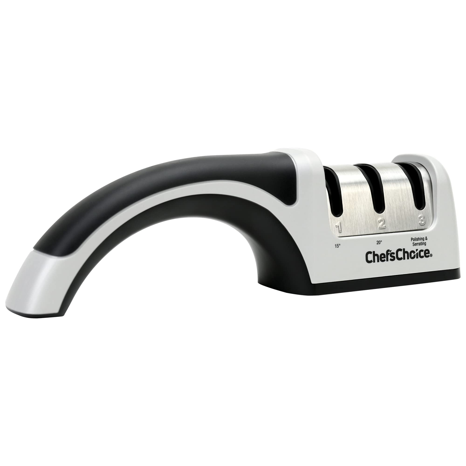 Chef’sChoice 4643 ProntoPro Diamond Hone Manual Knife Sharpener Extremely Fast Sharpening Euro-American, 3-Stage, Si..