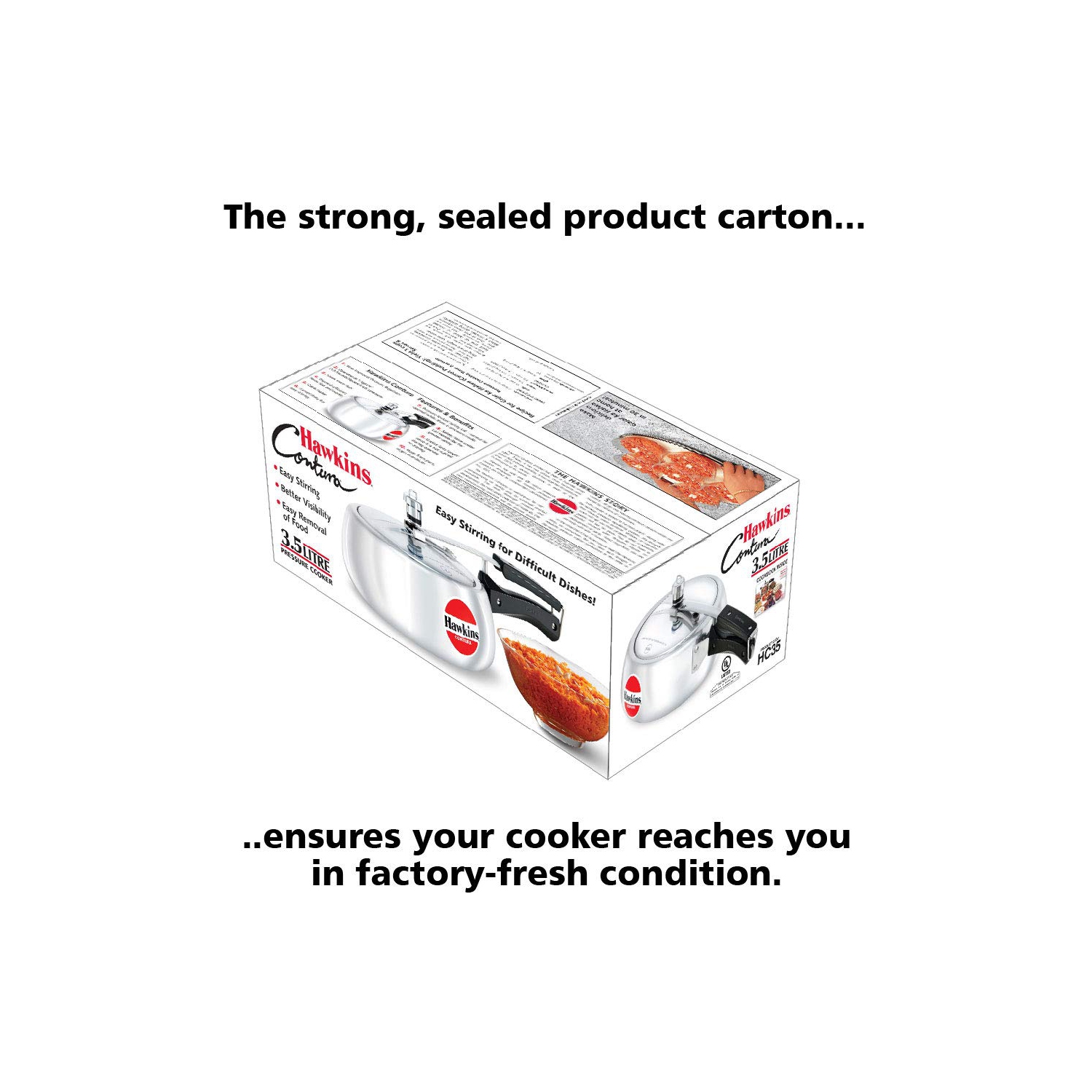 Hawkins HC35 New Contura Cooker 3.5l, Small, Aluminum