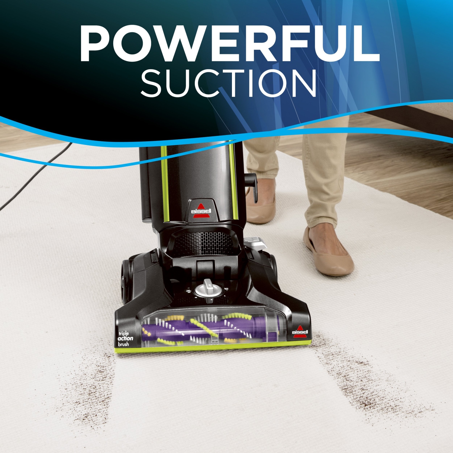 Aspirateur vertical de BISSELL avec sac Cleanview pour animaux de compagnie – Système de filtration des allergènes de qualité supérieure – Surface de