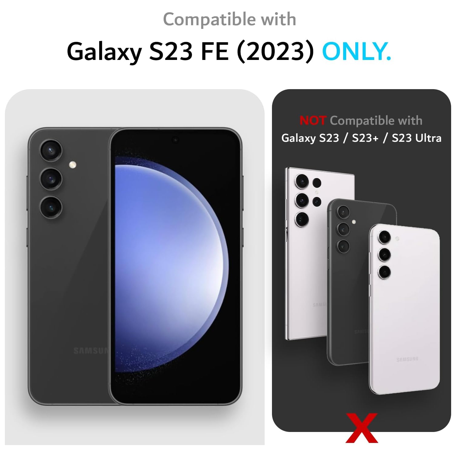 Étui MergeGrip de TUDIA pour Galaxy S23 FE de Samsung de qualité militaire - Lys verts