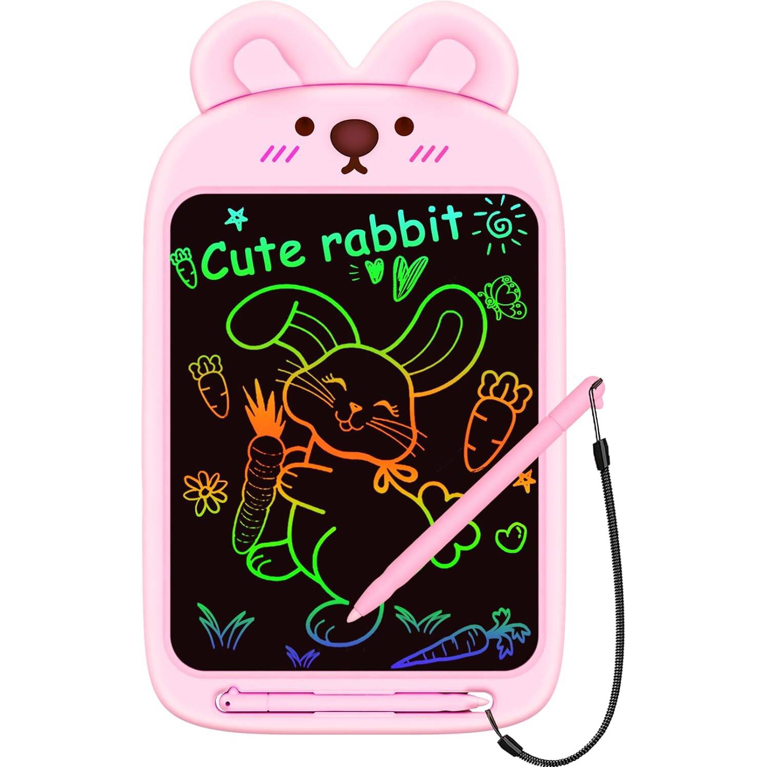 Bloc à dessin pour garçons de 3-8 ans, tablette d’écriture ACL de 10 po, cadeau d’anniversaire éducatif pour enfants de 3-8 ans, rose