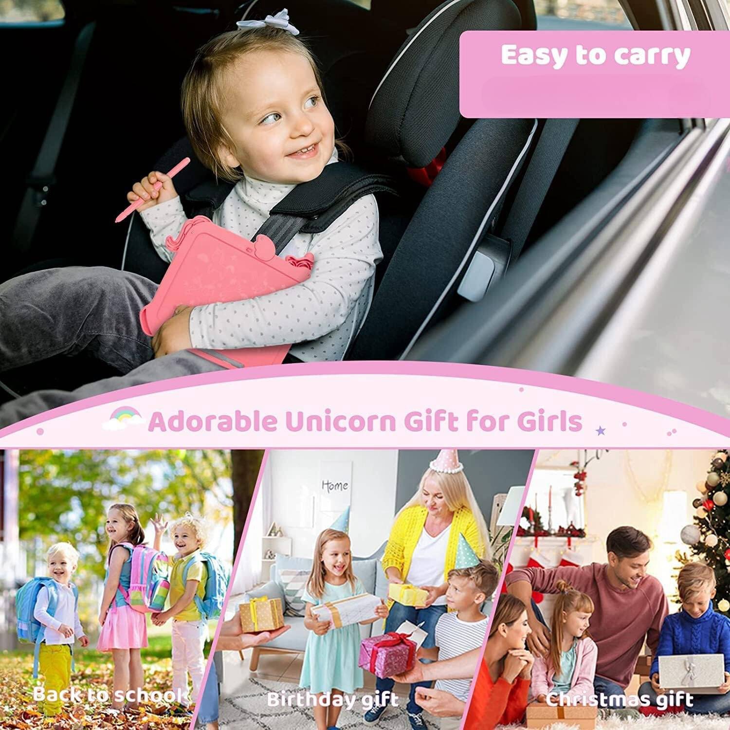 Tablette d'écriture ACL pour enfants, tablette de dessin à écran coloré licorne, planche à griffonner, jouet de voyage pour tout-petits, jouet