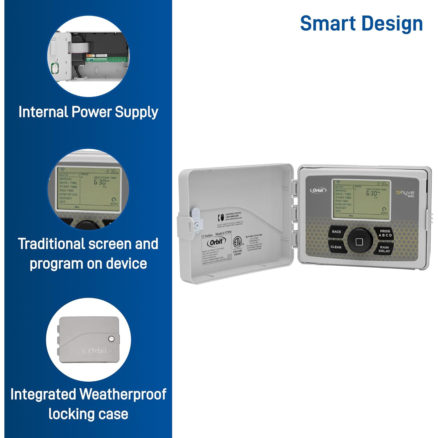 Orbit B-hyve 12-Zone Smart Indoor/Outdoor Sprinkler Controller