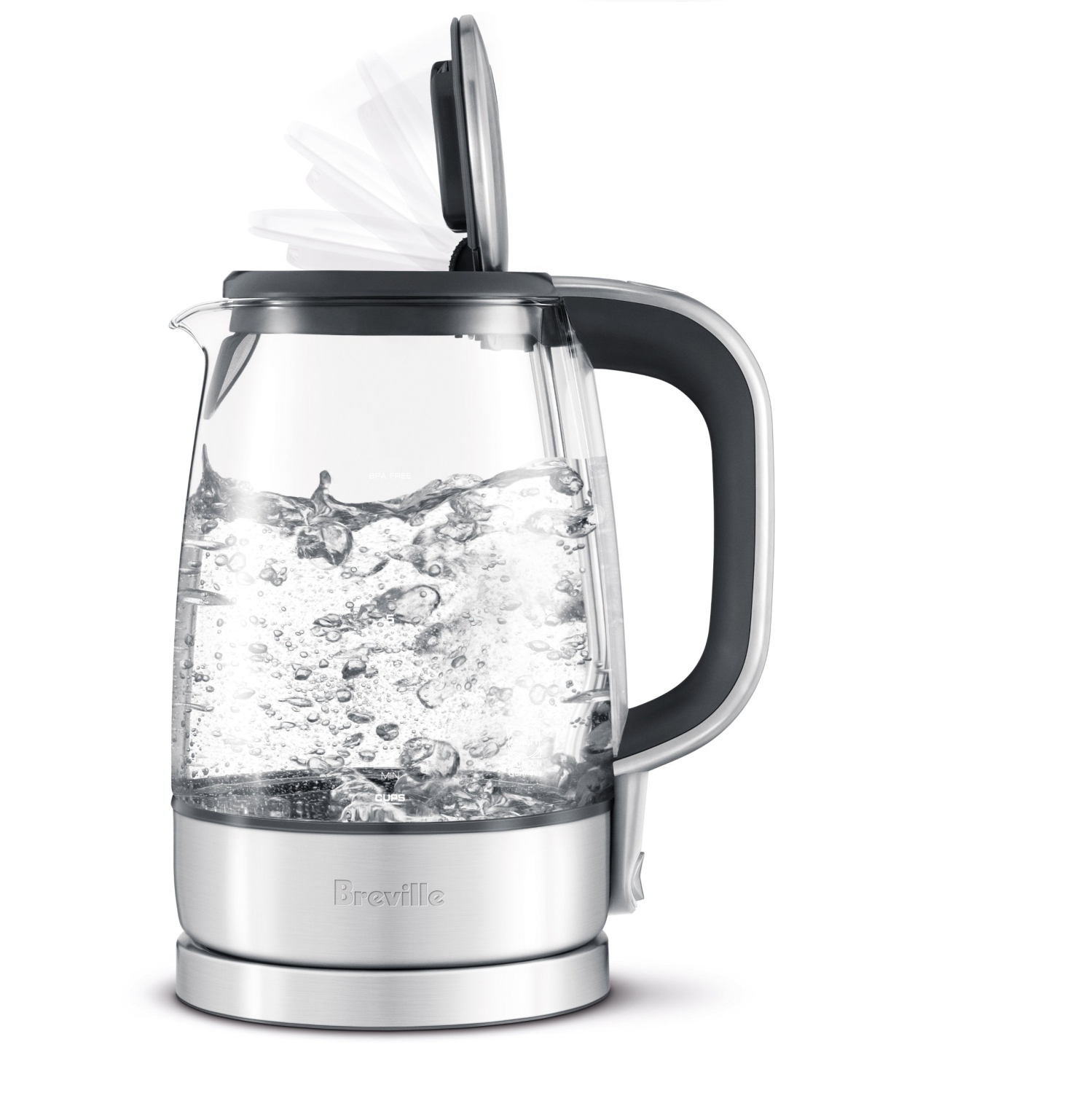 Breville USA BKE595XL The Crystal Clear Electric Kettle, 2.3, Glass