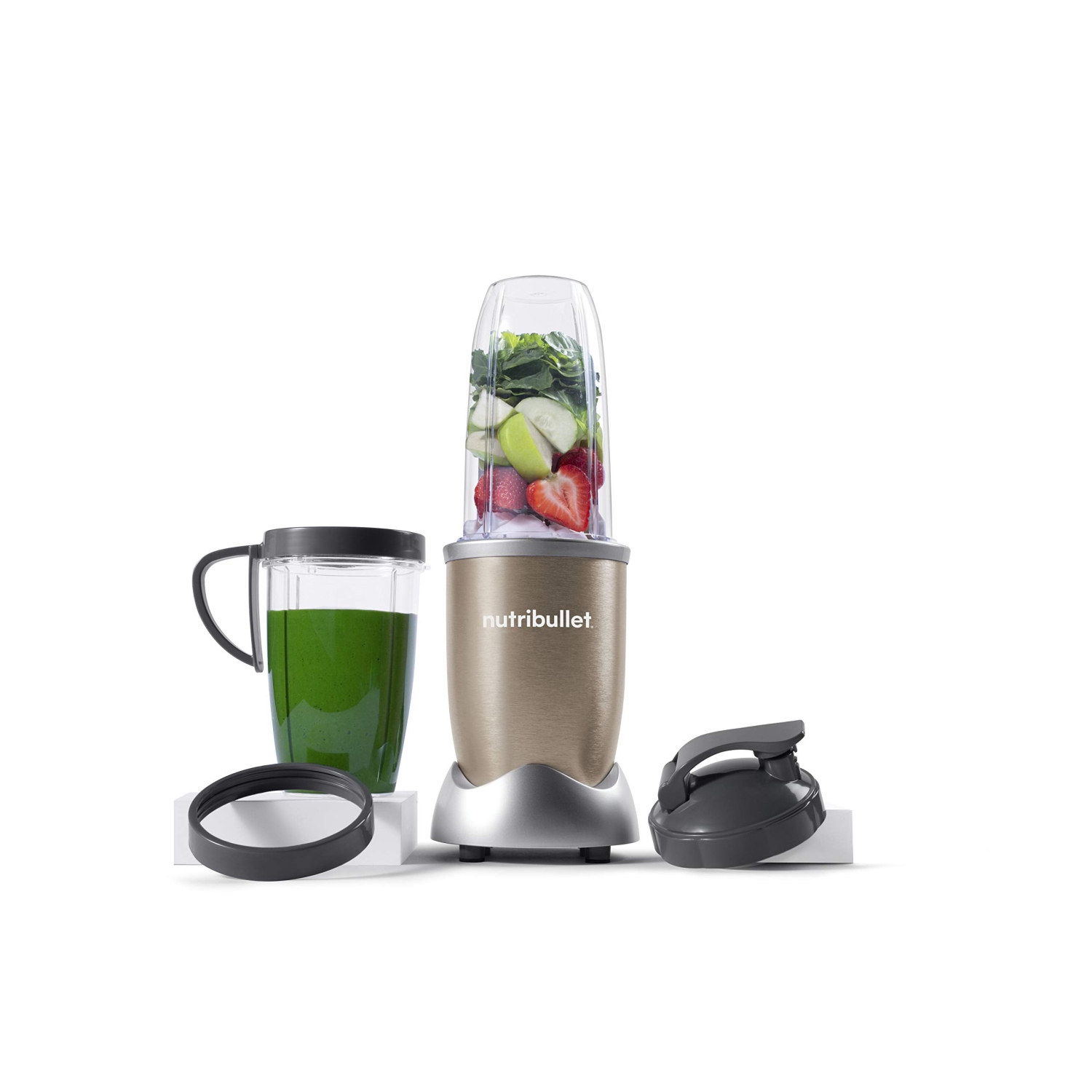 NutriBullet PRO 900 Series Nutrient Extractor, Blender & Mixer (9 Piece Set), Champagne