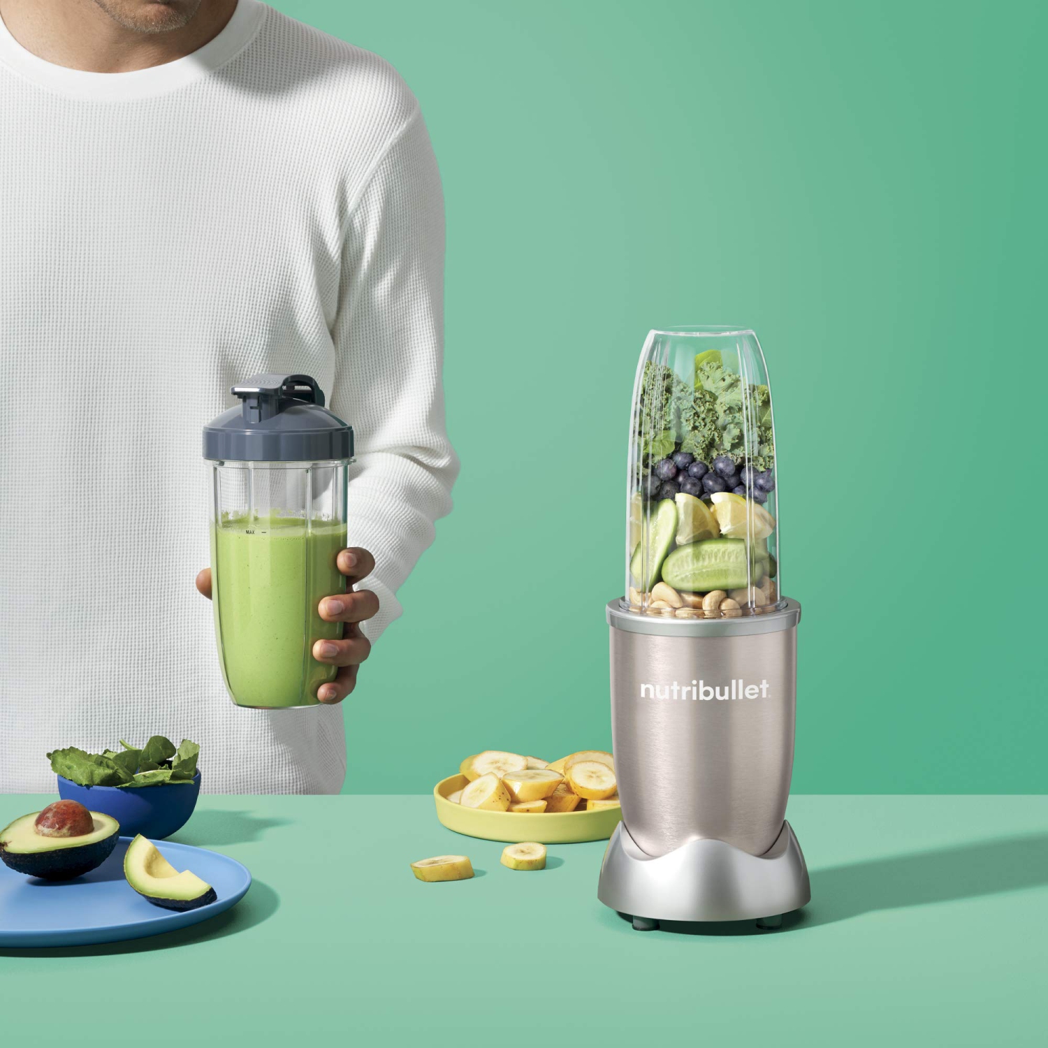 NutriBullet PRO 900 Series Nutrient Extractor, Blender & Mixer, Champagne