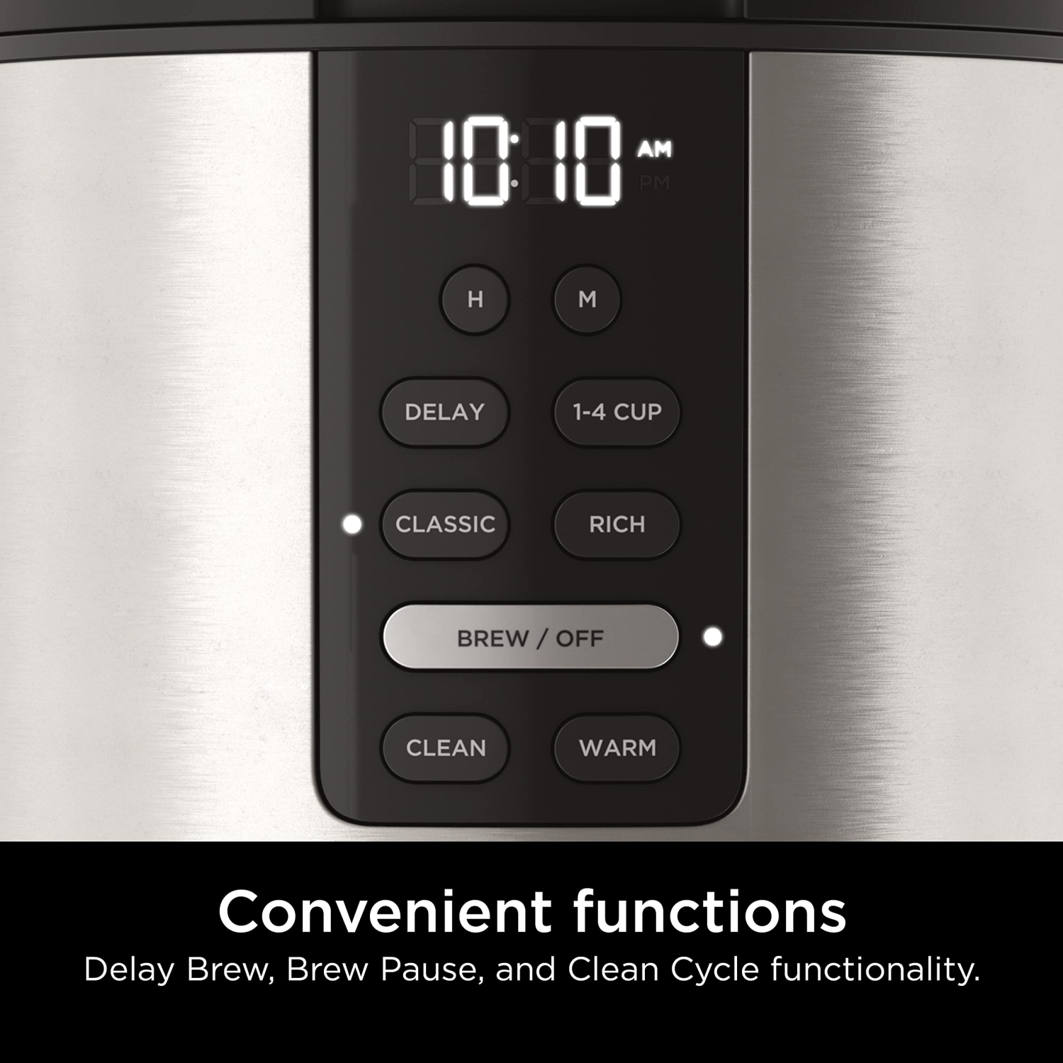 Ninja DCM200C Programmable XL 14-Cup Coffee Maker, 14-Cup Glass Carafe, With Permanent Filter, Stainless Steel, Silver