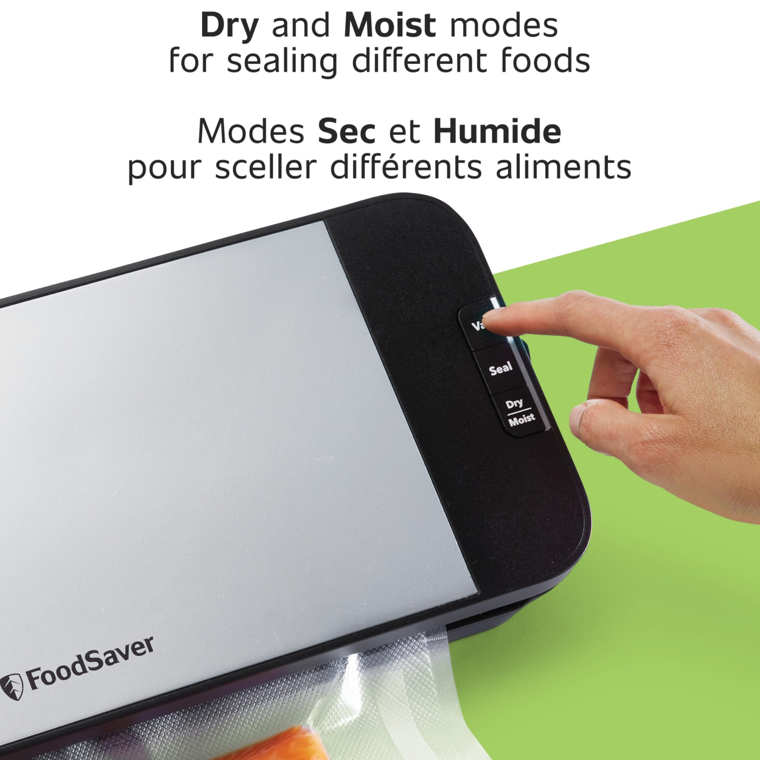 Trousse de démarrage avec scelleuse sous vide Select de FoodSaver, sacs et rouleaux en acier inoxydable VS2120