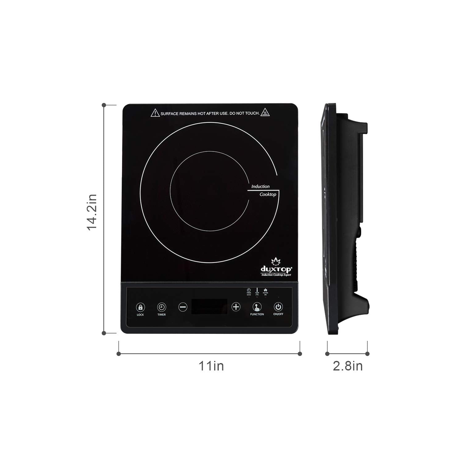 Surface de cuisson à induction portative Duxtop, brûleur de comptoir, brûleur à induction avec minuterie et capteur tactile, 1800&nbsp;W 8500ST E210C2