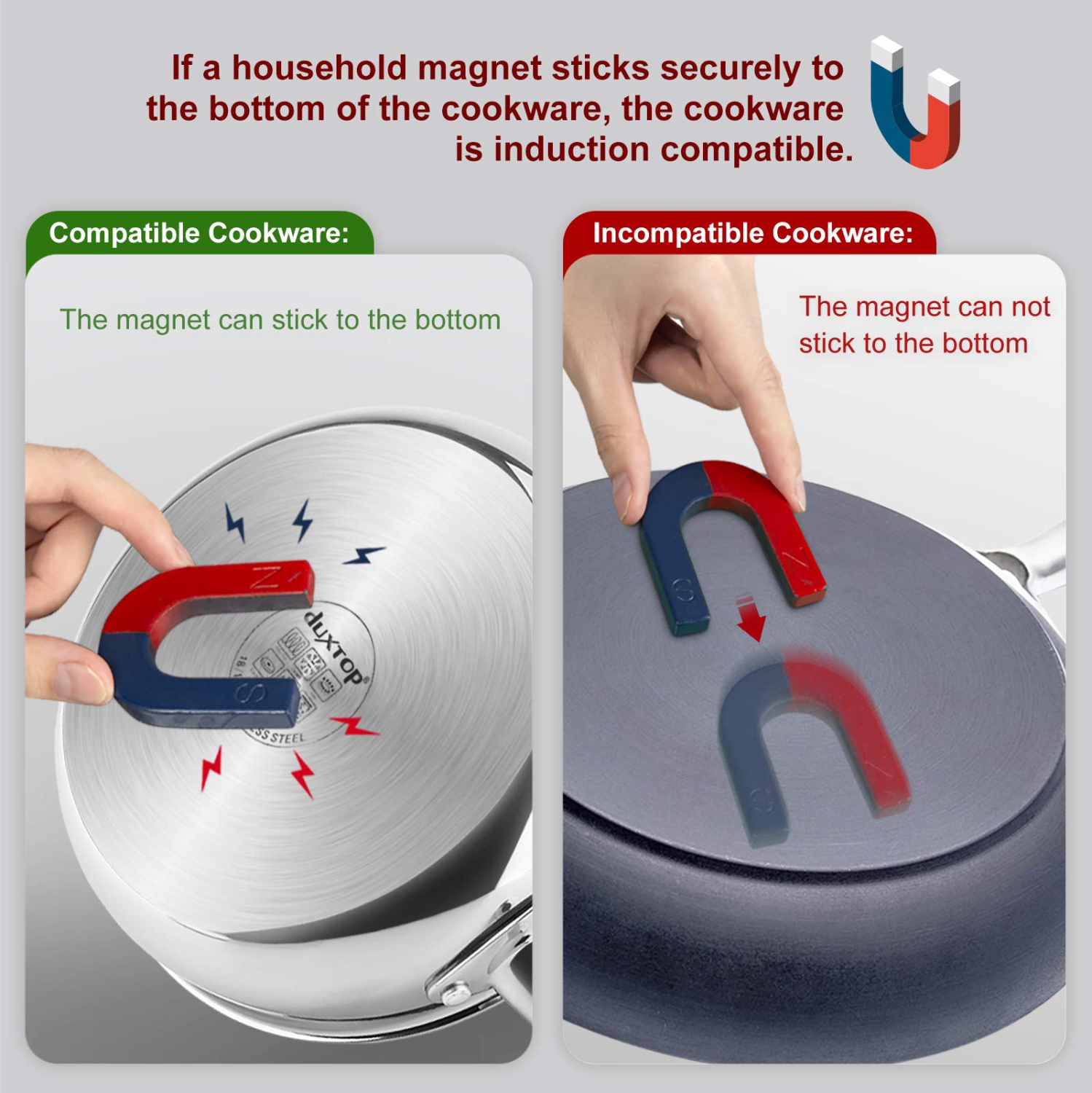 Surface de cuisson à induction portative Duxtop, brûleur de comptoir, brûleur à induction avec minuterie et capteur tactile, 1800&nbsp;W 8500ST E210C2