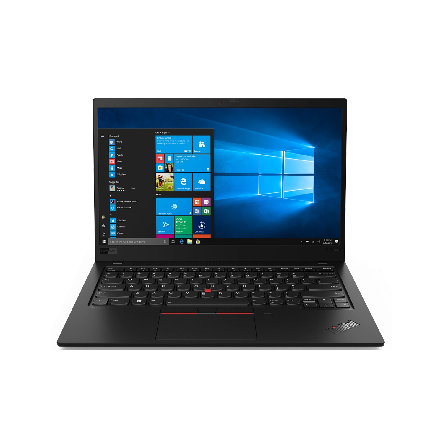 Refurbished - Lenovo Thinkpad X1 Carbon 7th Gen 14" Touchscreen Laptop - Intel Core i7-8650U (8th Gen) - 256GB SSD - 16GB RAM - Windows 11 Pro