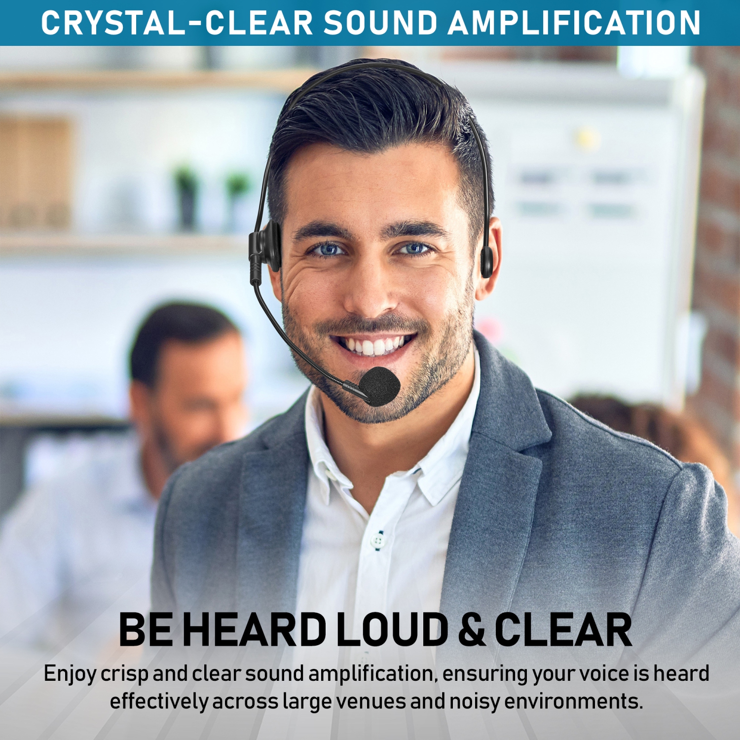 Portable Mini Voice Amplifier, Built-in Rechargeable Wired Portable Microphone and Speaker with Waist-Band, Bluetooth Megaphone PA System Supports