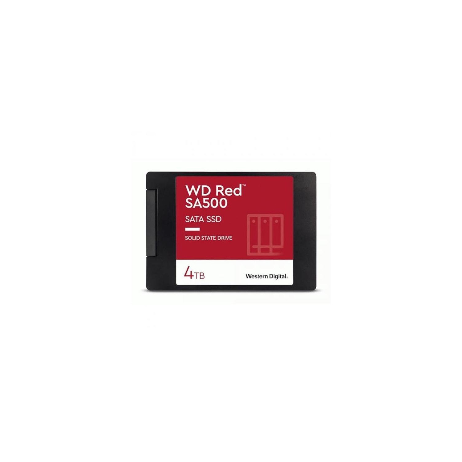 Western Digital 4TB WD Red SA500 NAS 3D NAND Internal SSD Solid State Drive - SATA III 6 Gb/s, 2.5"/7mm, Up to 560 MB/s - WDS400T2R0A