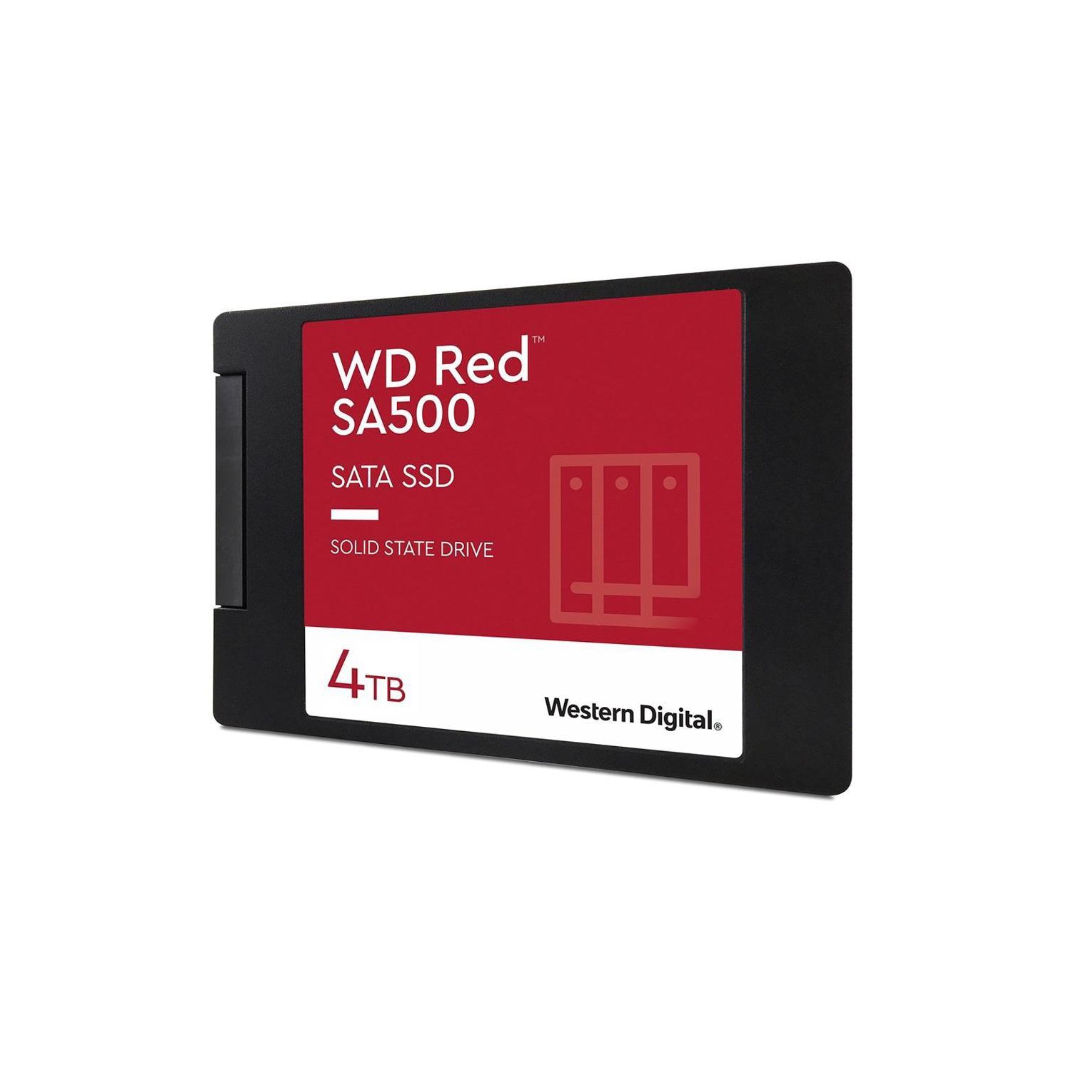 Western Digital 4TB WD Red SA500 NAS 3D NAND Internal SSD Solid State Drive - SATA III 6 Gb/s, 2.5"/7mm, Up to 560 MB/s - WDS400T2R0A